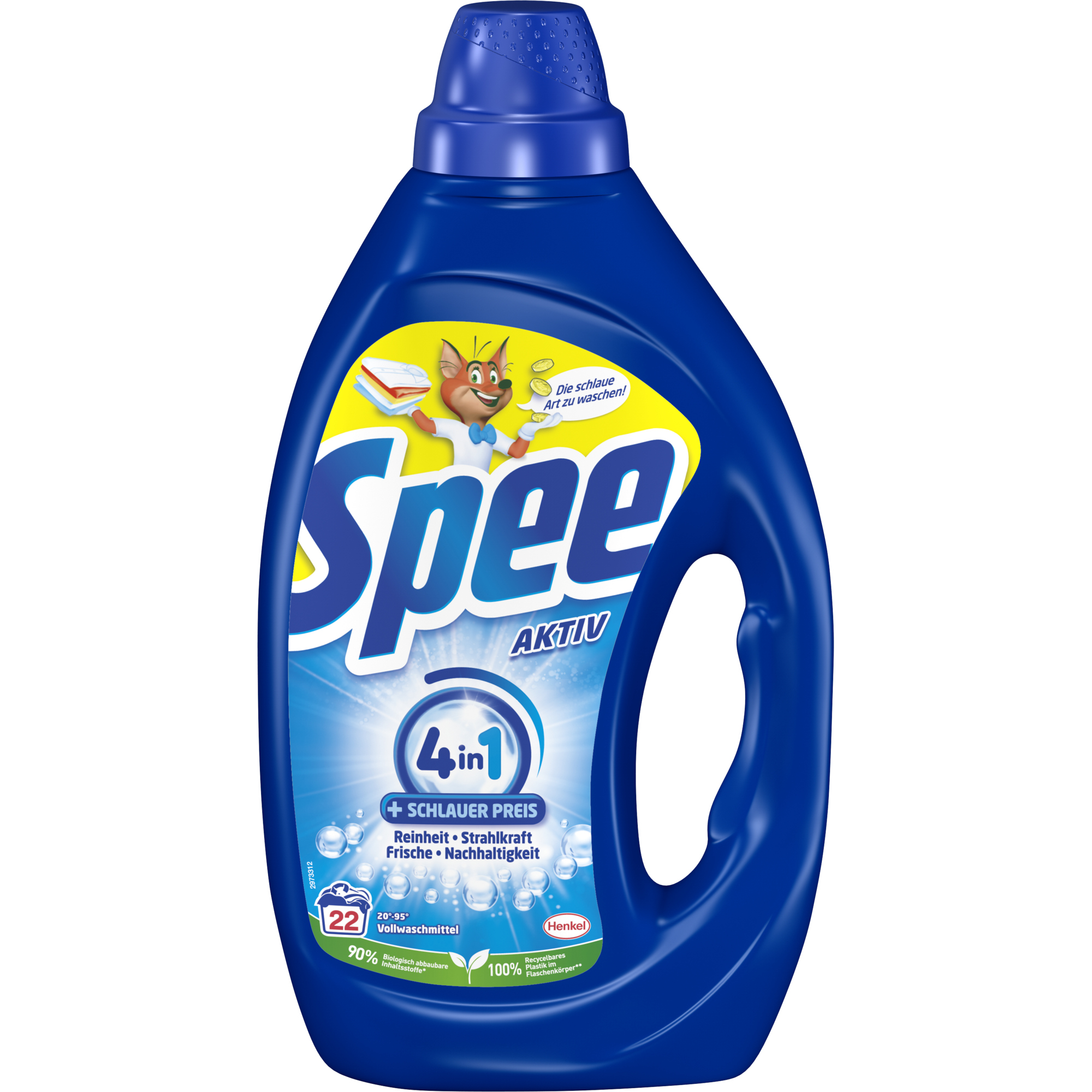 Spee Waschmittel Aktiv 4in1 Gel Universal +20 bis +95°C parfümiert pH-Wert: 8,2-8,6 0,99l