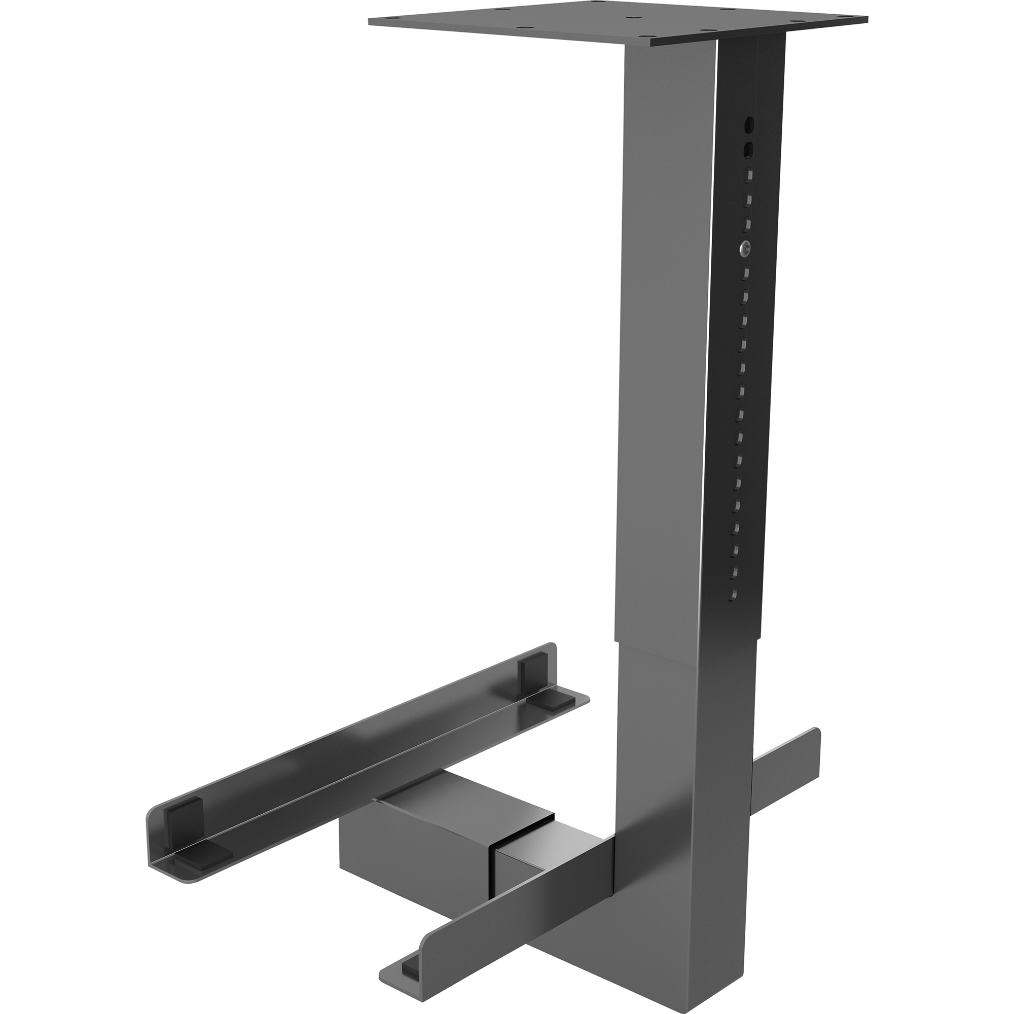 Hammerbacher PC-Halter 13,5-21,5 x 33-53 cm (B x H) 20kg inkl. Moosgummi Metall, pulverbeschichtet graphit