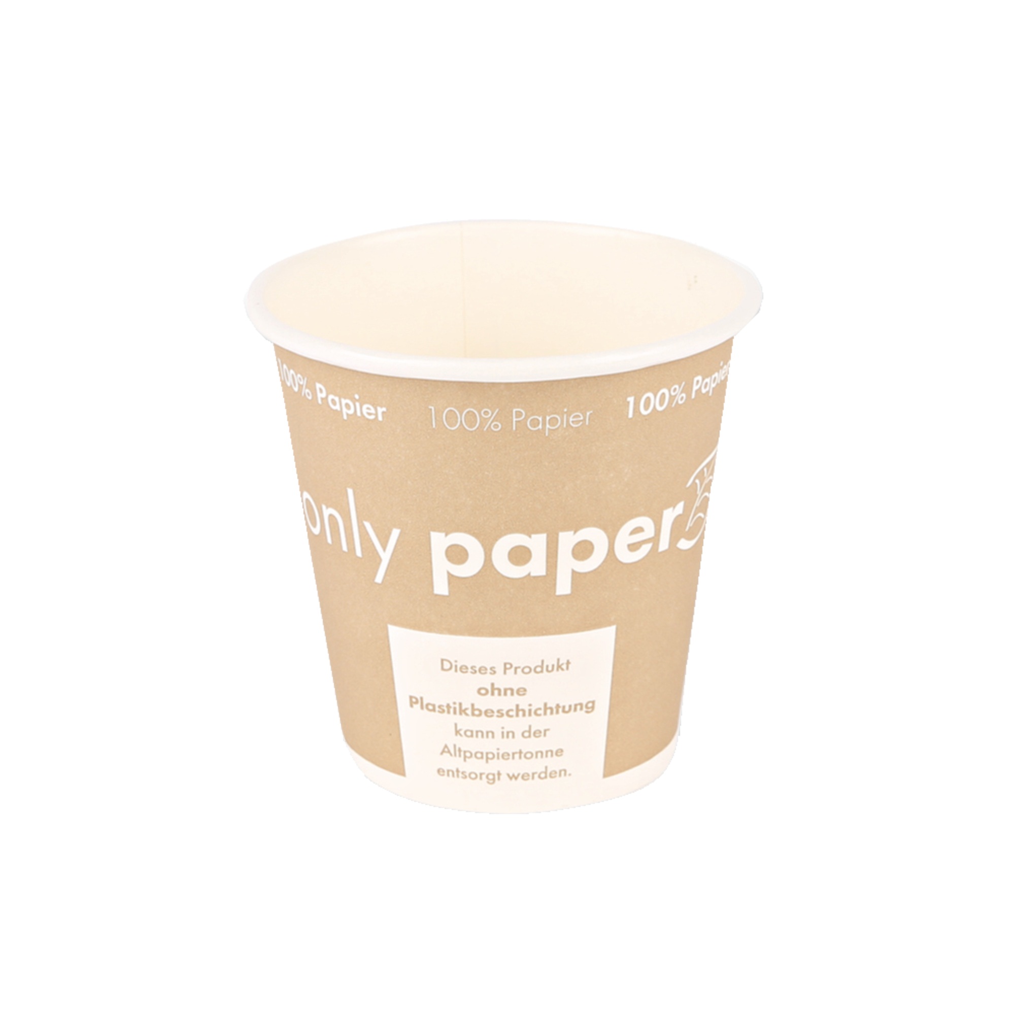 NATURE Star Trinkbecher Einweg 150ml Hartpapier hellbraun 50 St./Pack.