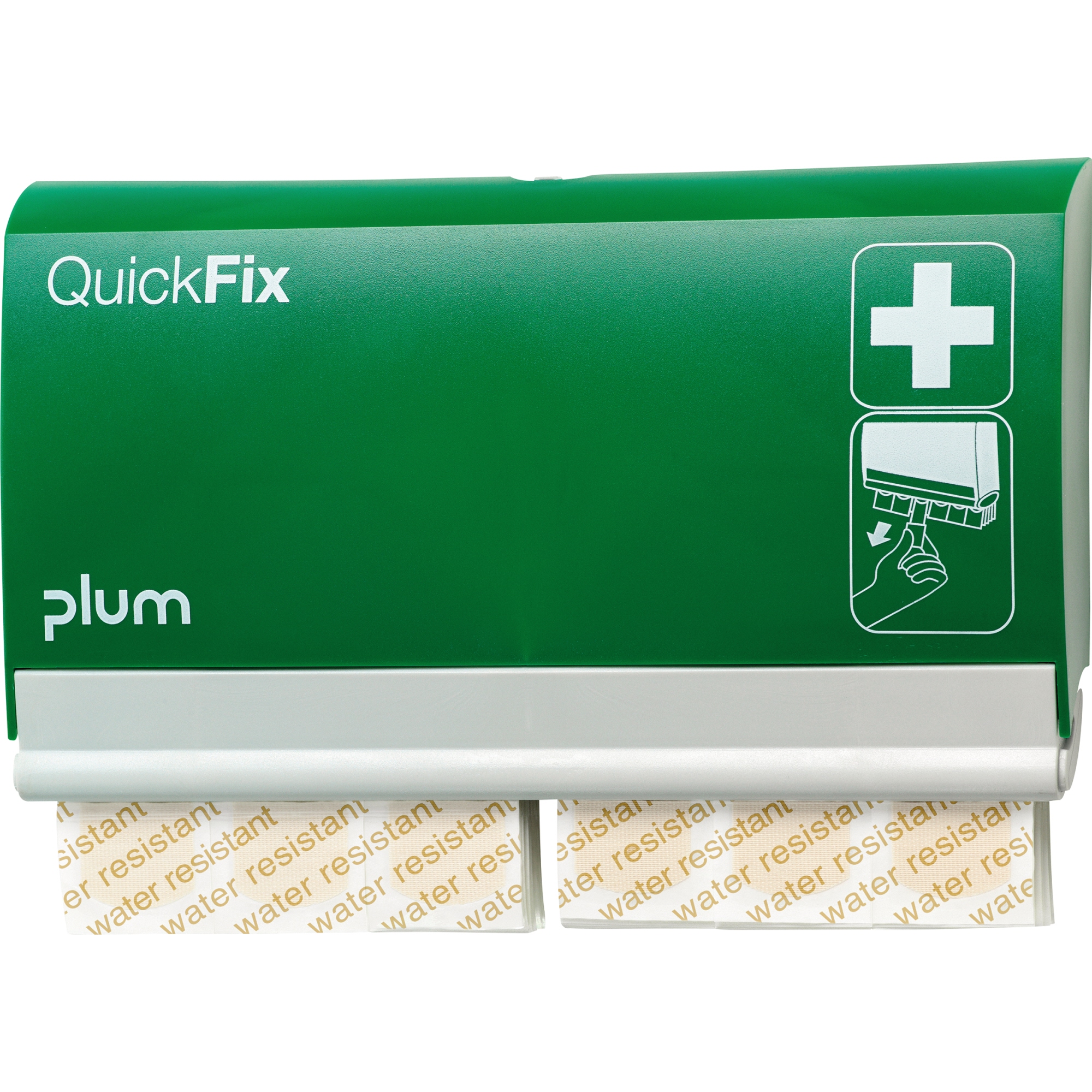 QuickFix Pflasterspender water resistant 13,5 x 23 x 3 cm (B x H x T) gefüllt Kunststoff grün