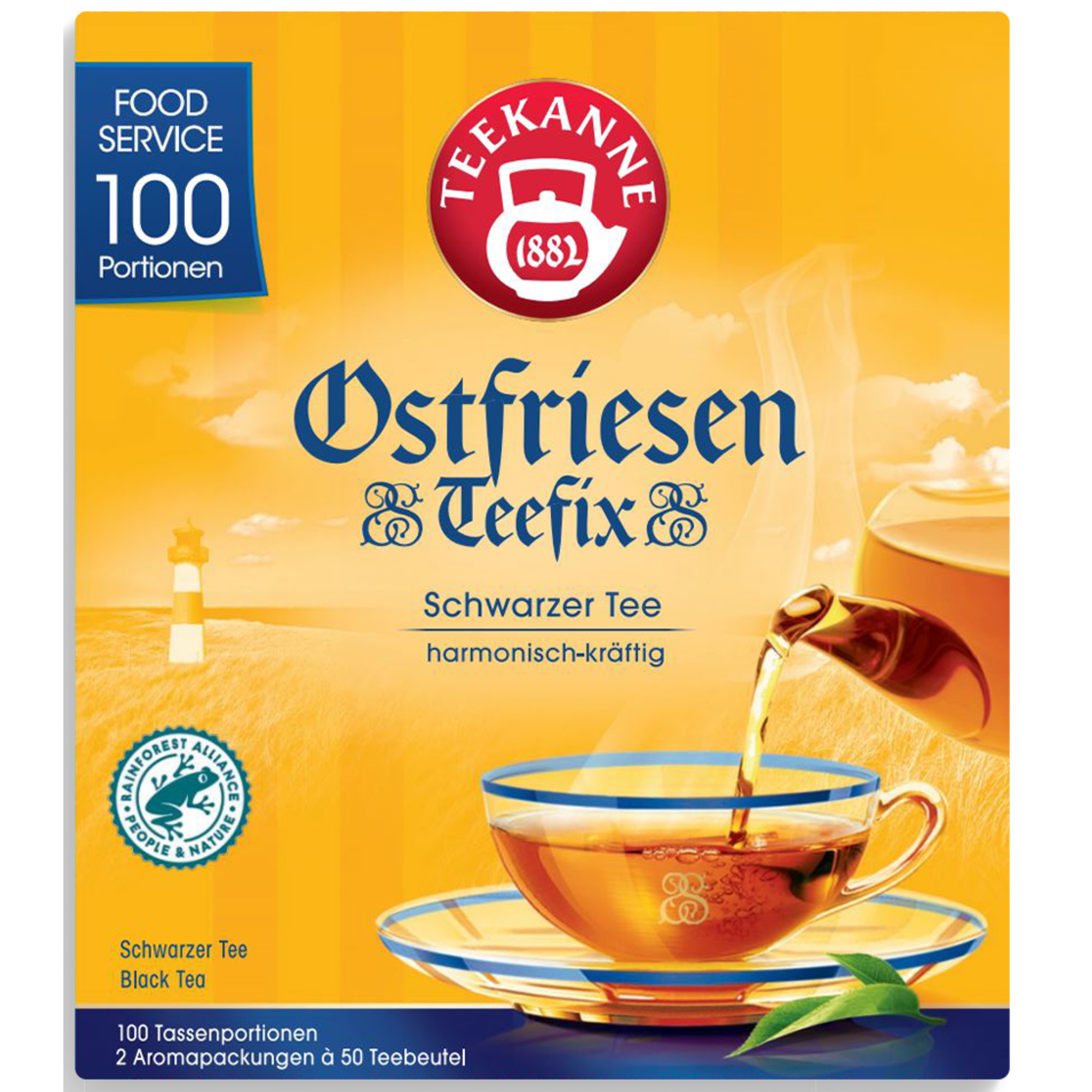 Teekanne Tee Ostfriesen Teefix Schwarzer Tee 100 Btl./Pack.