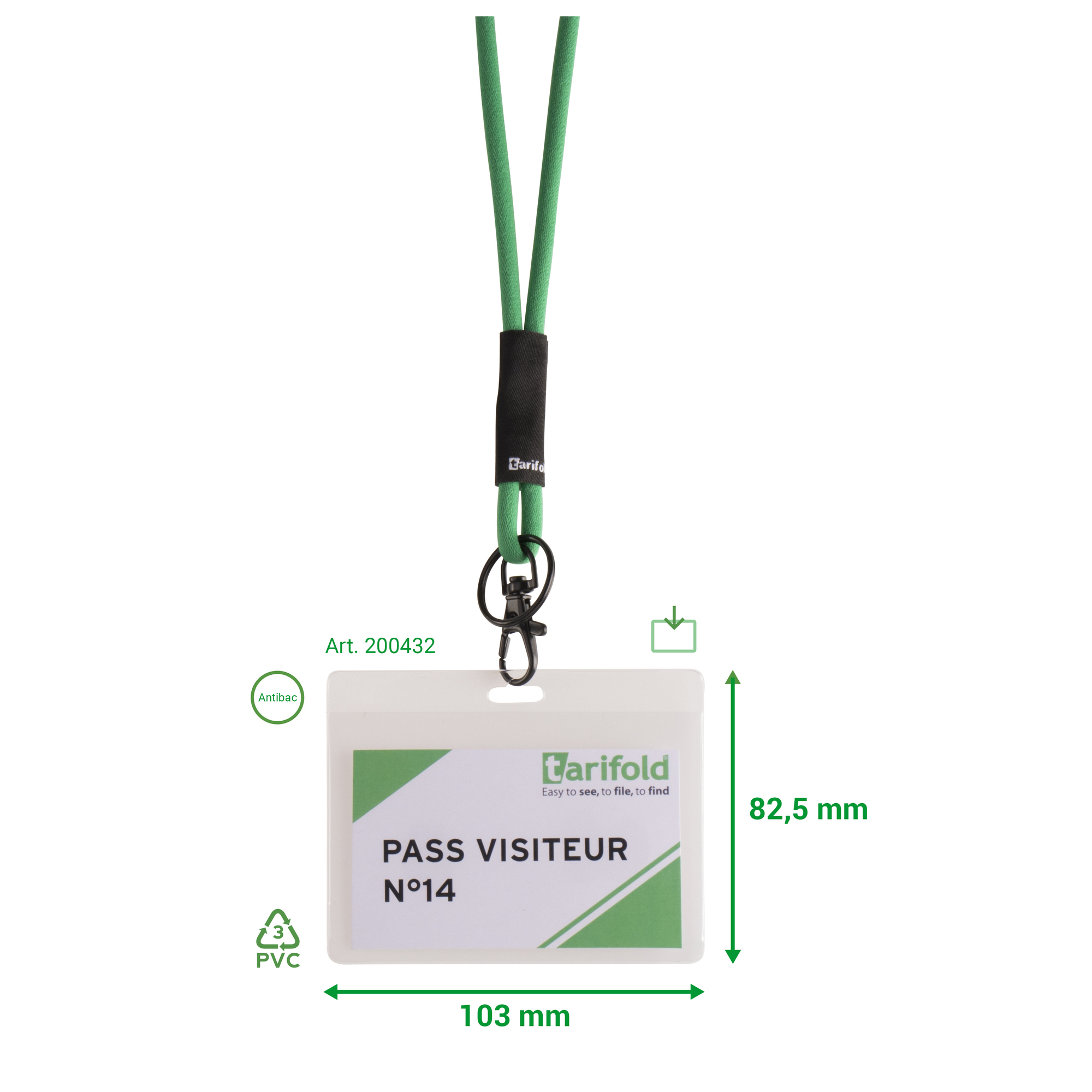 DJOIS Namensschild 99 x 69 mm (B x H) transparent 10 St./Pack.