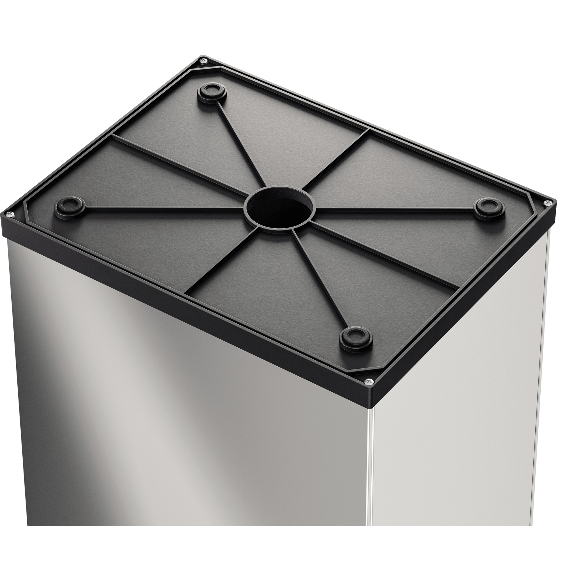 Hailo Abfalleimer Big-Box Swing XL 52l Edelstahl edelstahl 1 Sortierfach