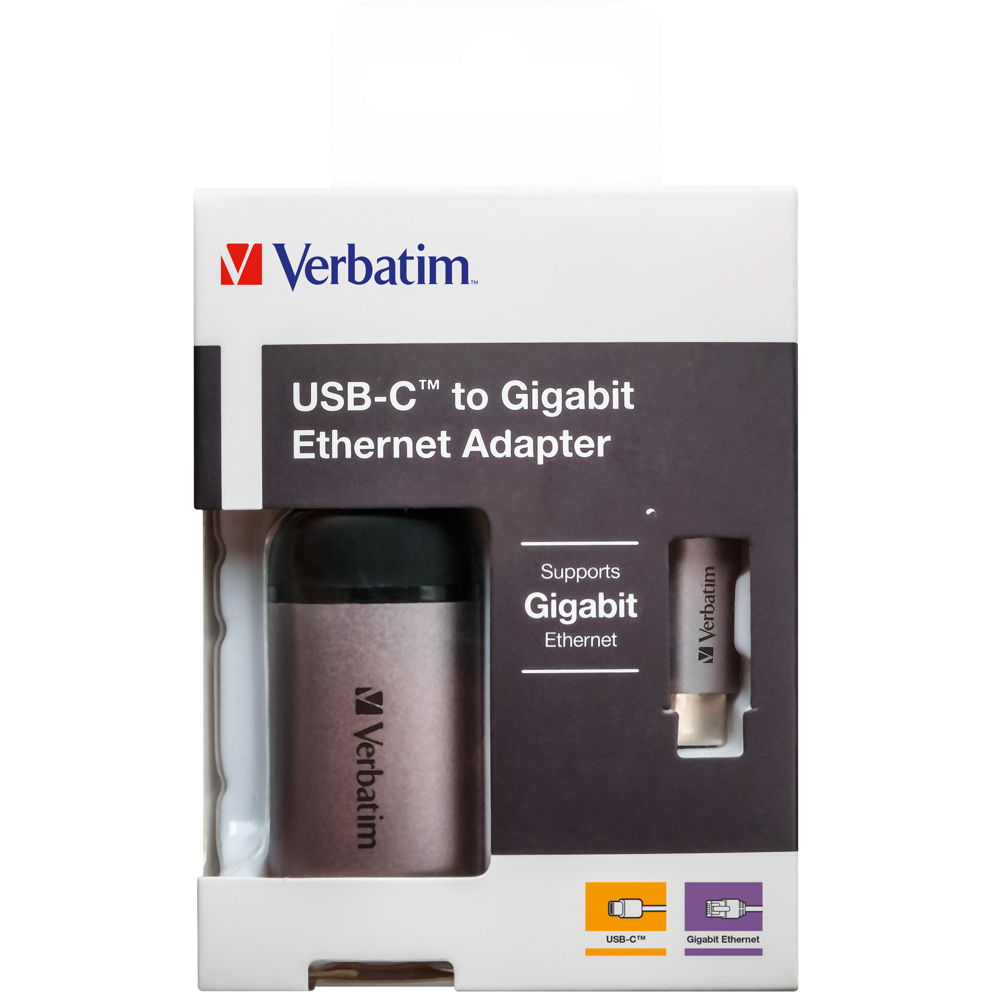 Verbatim Adapter USB-C-Stecker/LAN-Buchse schwarz/grau