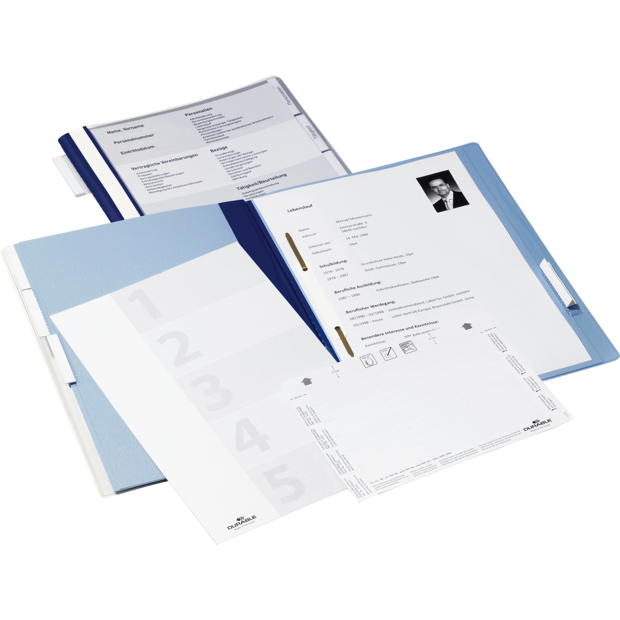 DURABLE Personalhefter DIN A4 PVC blau