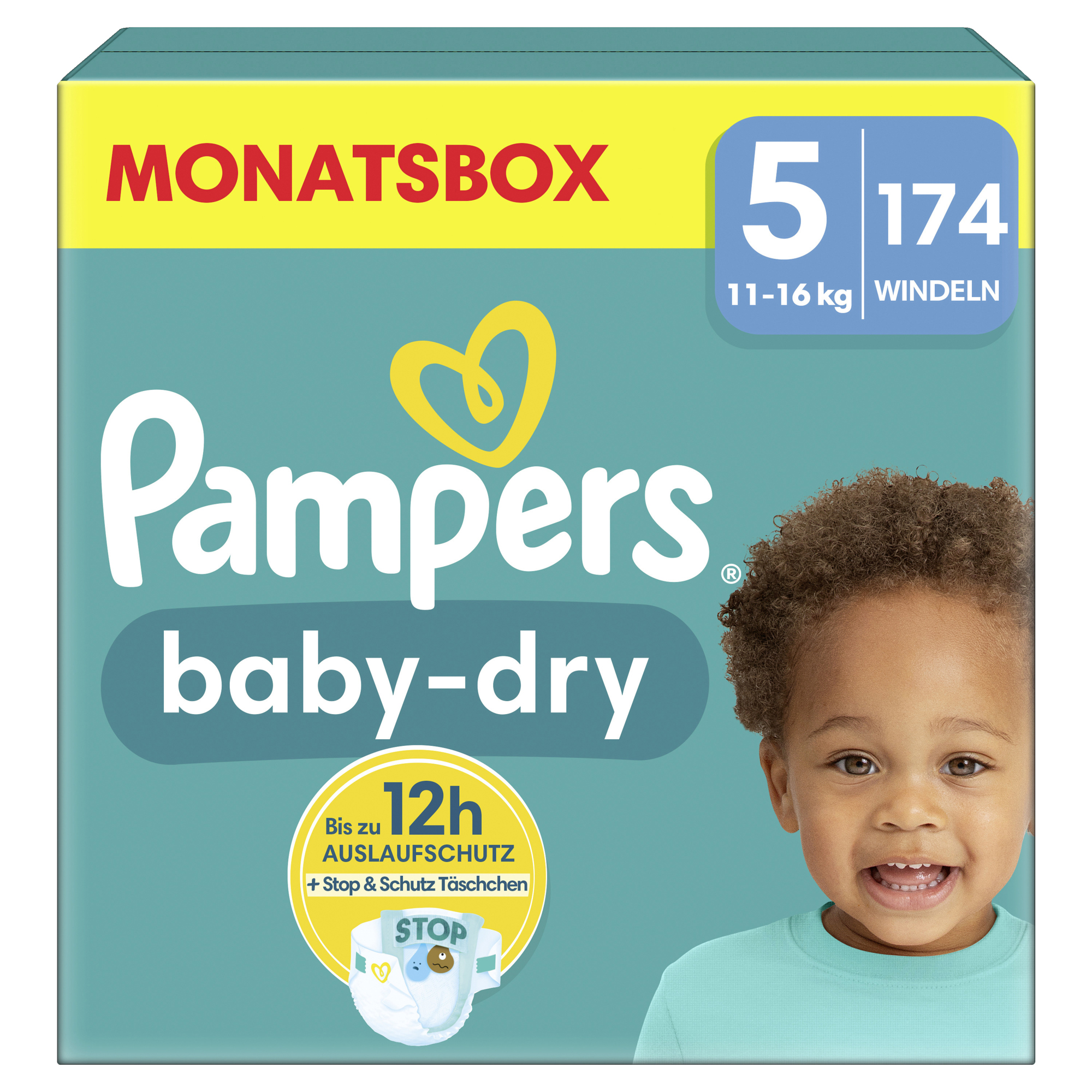 Pampers Windeln Baby Dry 5 (11-16 kg) 174 St./Pack.