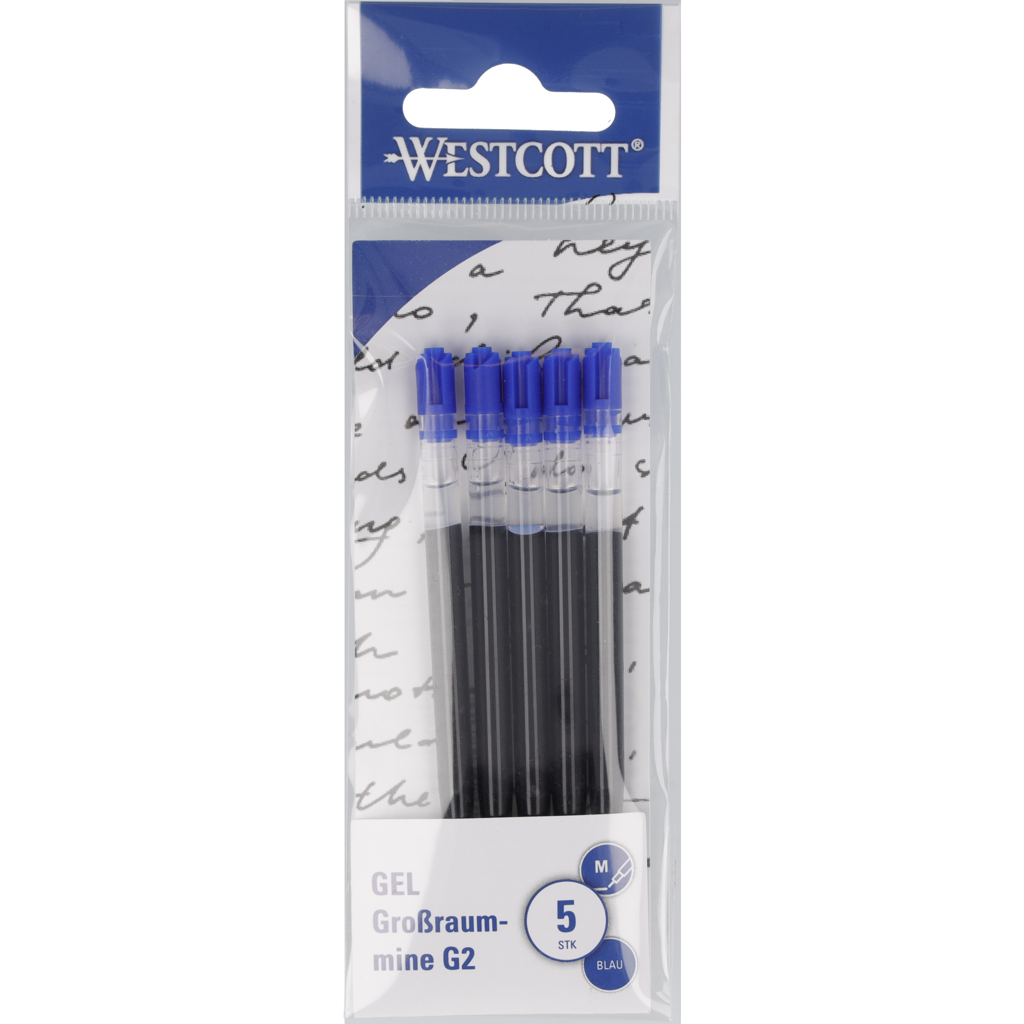 Westcott Gelmine 0,4mm blau 5 St./Pack.