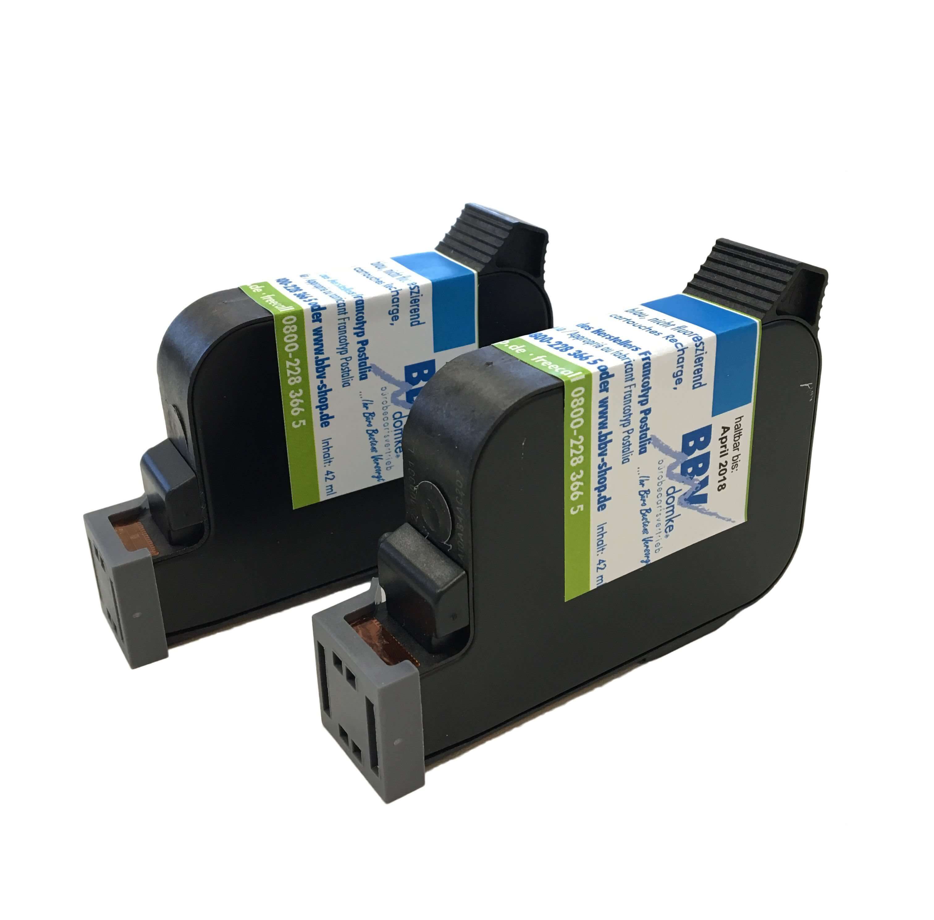 BBV-Domke Refill-Farbkartuschenpaar passend für Francotyp Postalia Postbase, XL