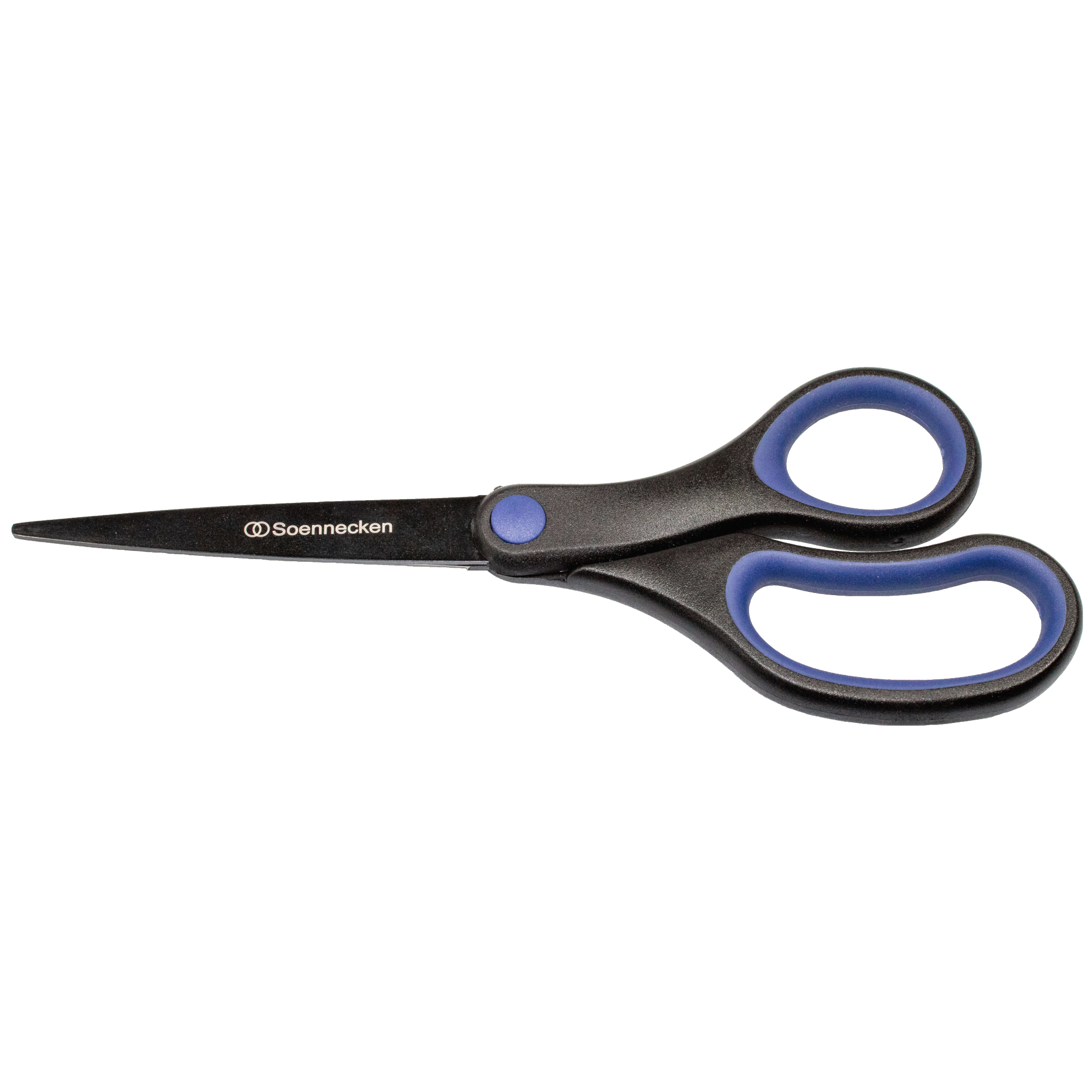 Soennecken Universalschere PREMIUM 180mm Rechtshänder Stahl, titanbeschichtet schwarz/blau