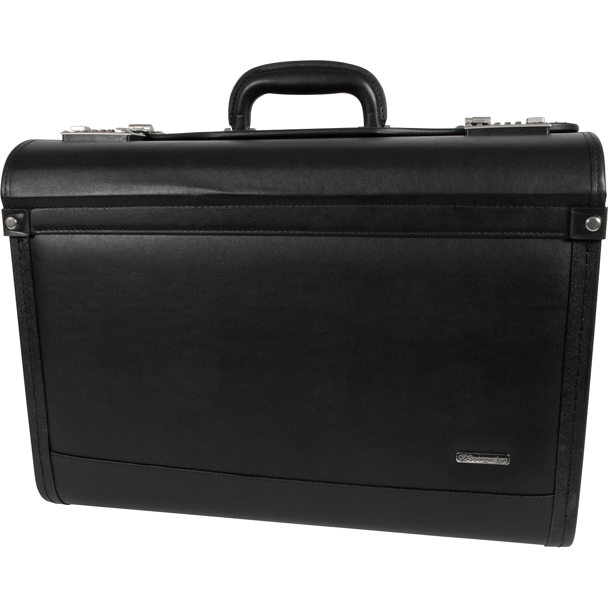 Soennecken Pilotenkoffer ROSTOCK 46 x 35 x 20,5 cm (B x H x T) Zahlenkombinationsschloss Lederimitat schwarz