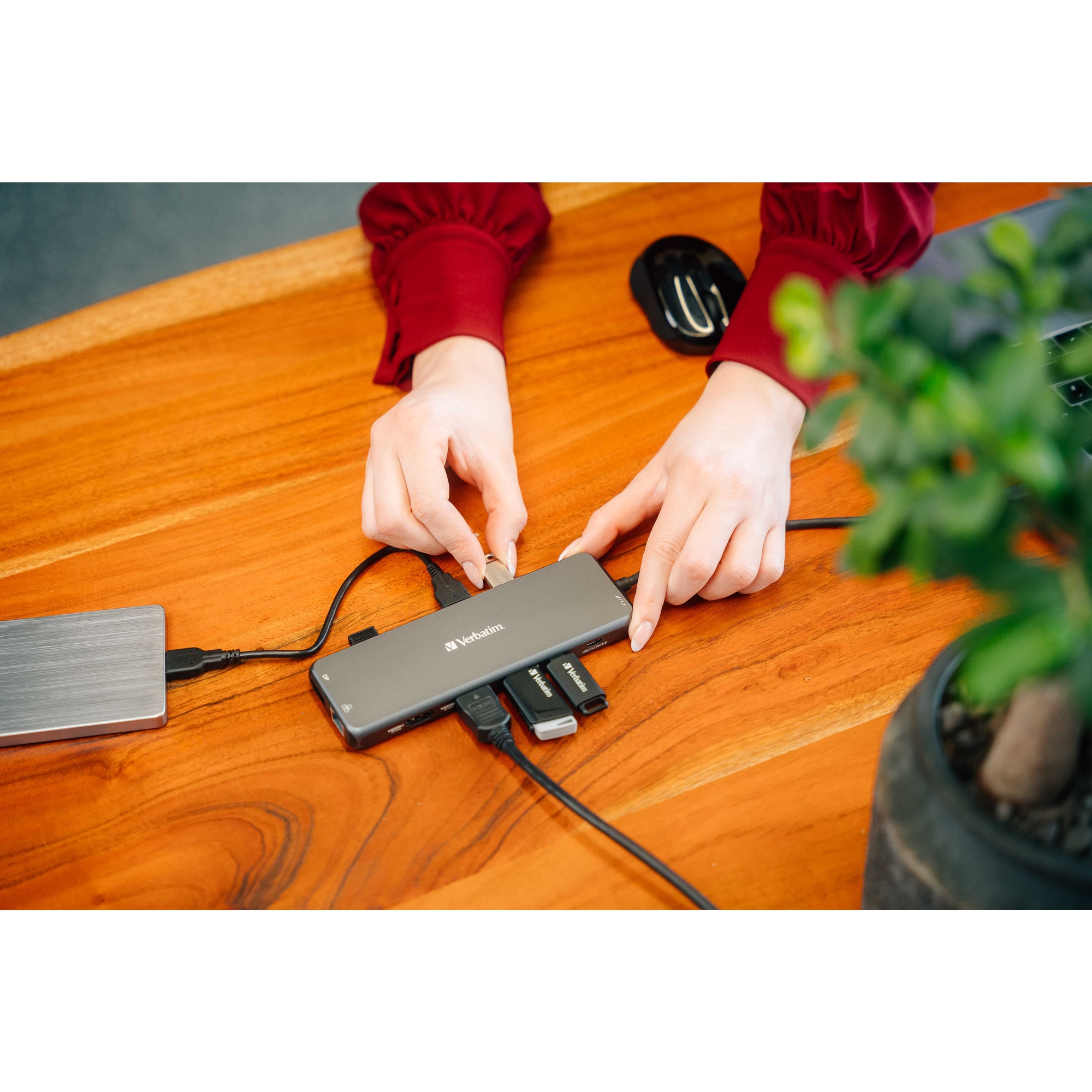 Verbatim USB-Hub CMH-13 USB-C grau/schwarz