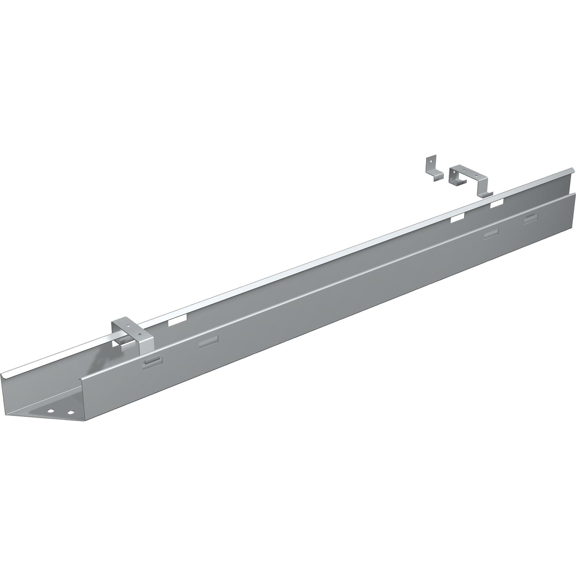 Geramöbel Kabelkanal 1.400 x 75 x 140 mm (B x H x T) Metall silber