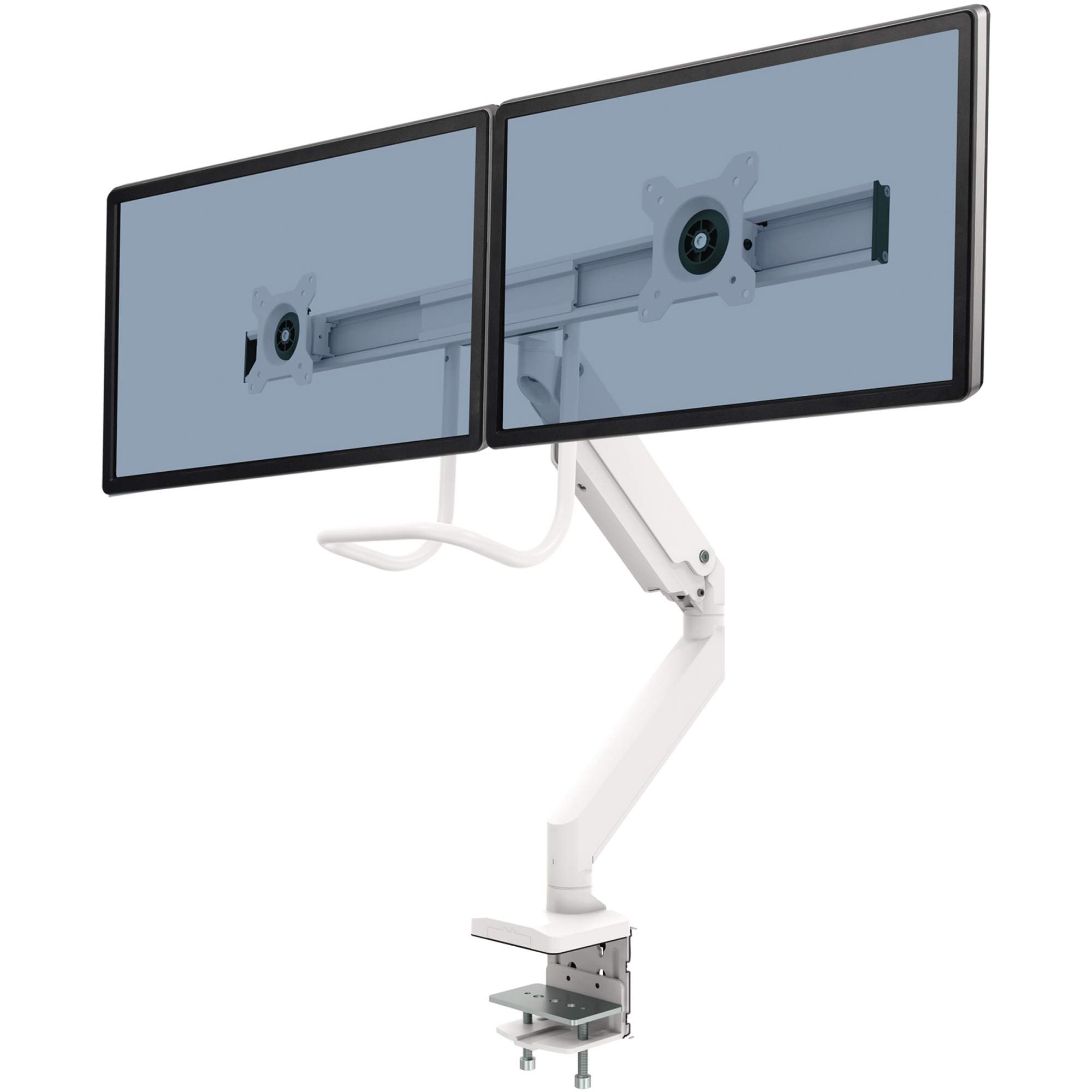 Fellowes® Monitorschwenkarm Eppa™ Crossbar 2 x 8kg Metall weiß