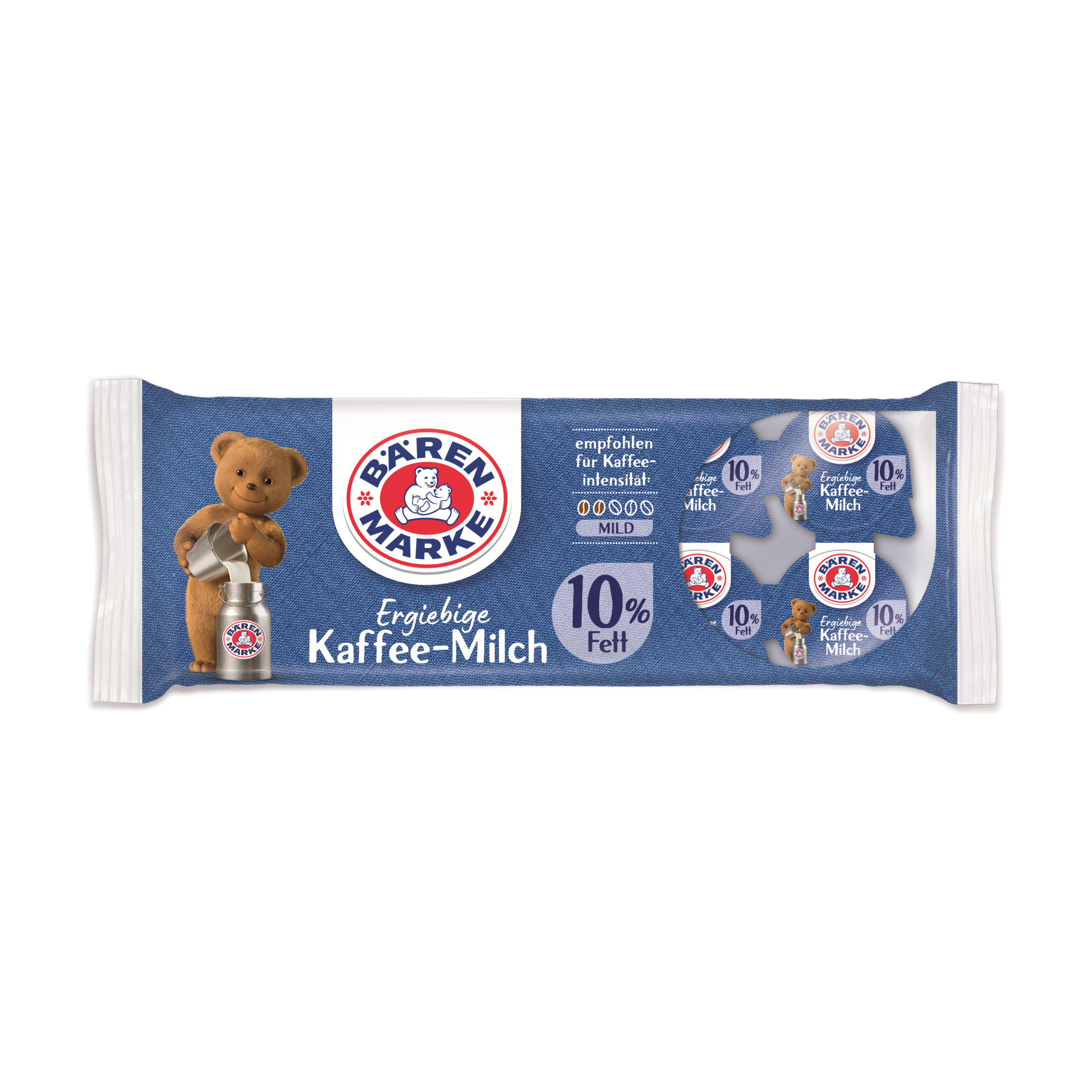 Bärenmarke Kaffeesahne Die Ergiebige Portionsdose 10% 10 x 7,5 g/Pack.