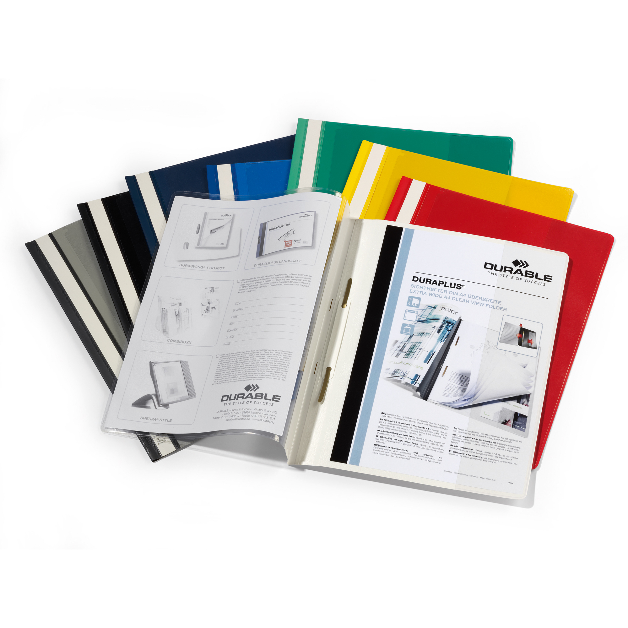 DURABLE Angebotshefter DURAPLUS® DIN A4, Überbreite PVC rot