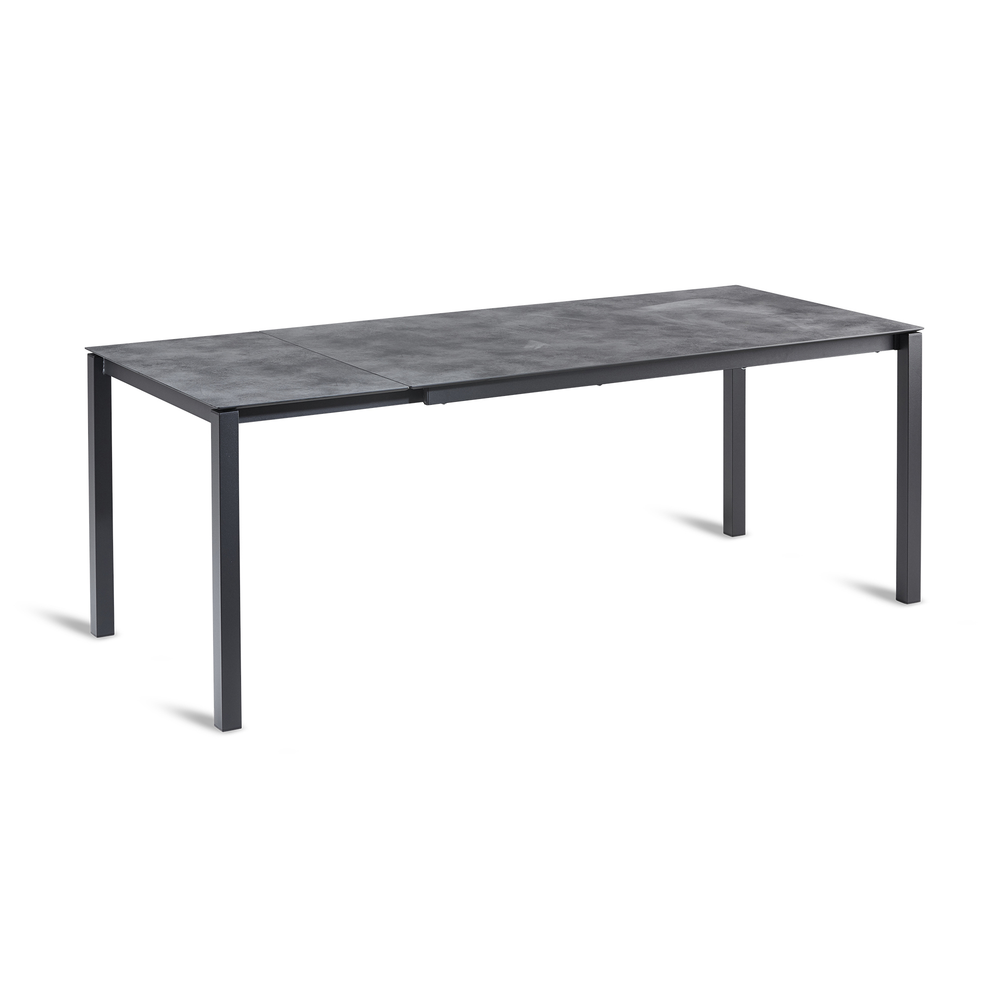 BEST Gartentisch Palazzo 160-210 x 75 x 90 (B x H x T) wetterfest Hochdrucklaminat (HPL) anthrazit
