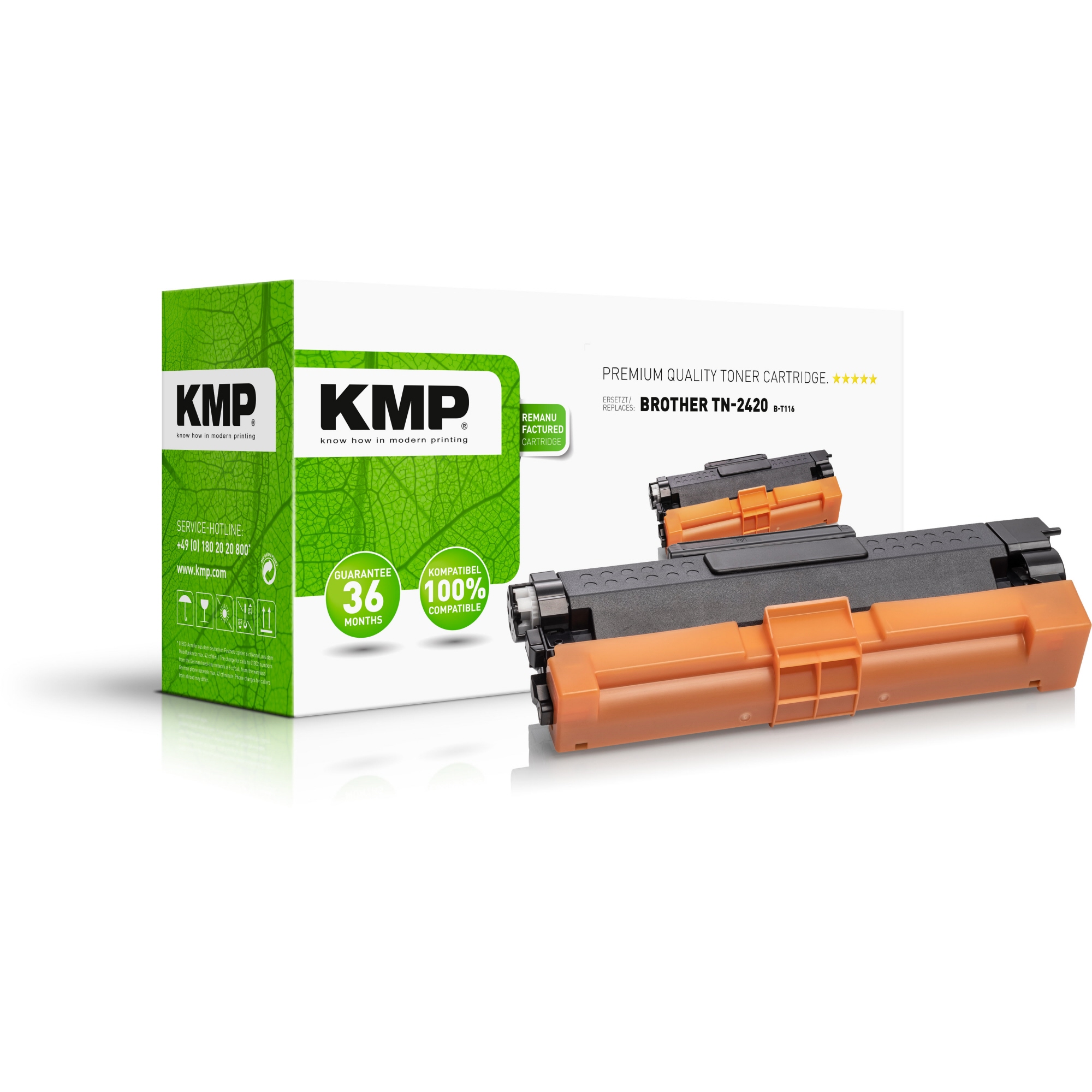 KMP Toner kein Originalzubehör Kompatibel mit: Brother TN-2420 B-T116 ca. 3.000 Seiten schwarz