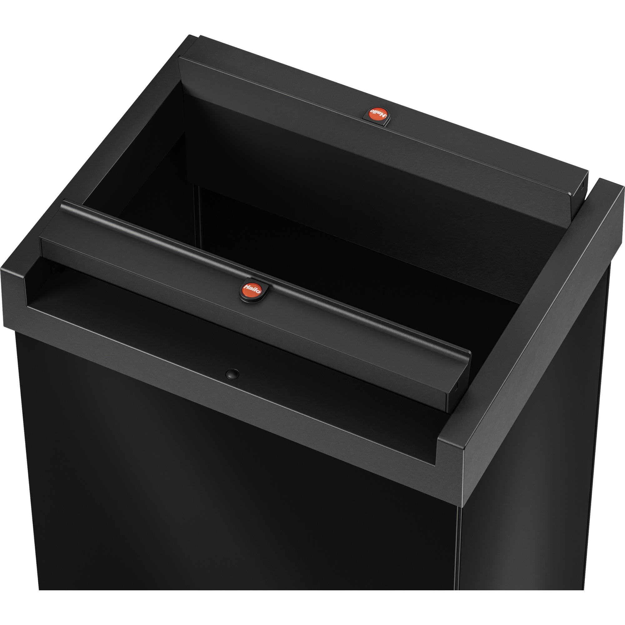 Hailo Abfalleimer Big-Box Swing XL 52l Stahlblech schwarz 1 Sortierfach