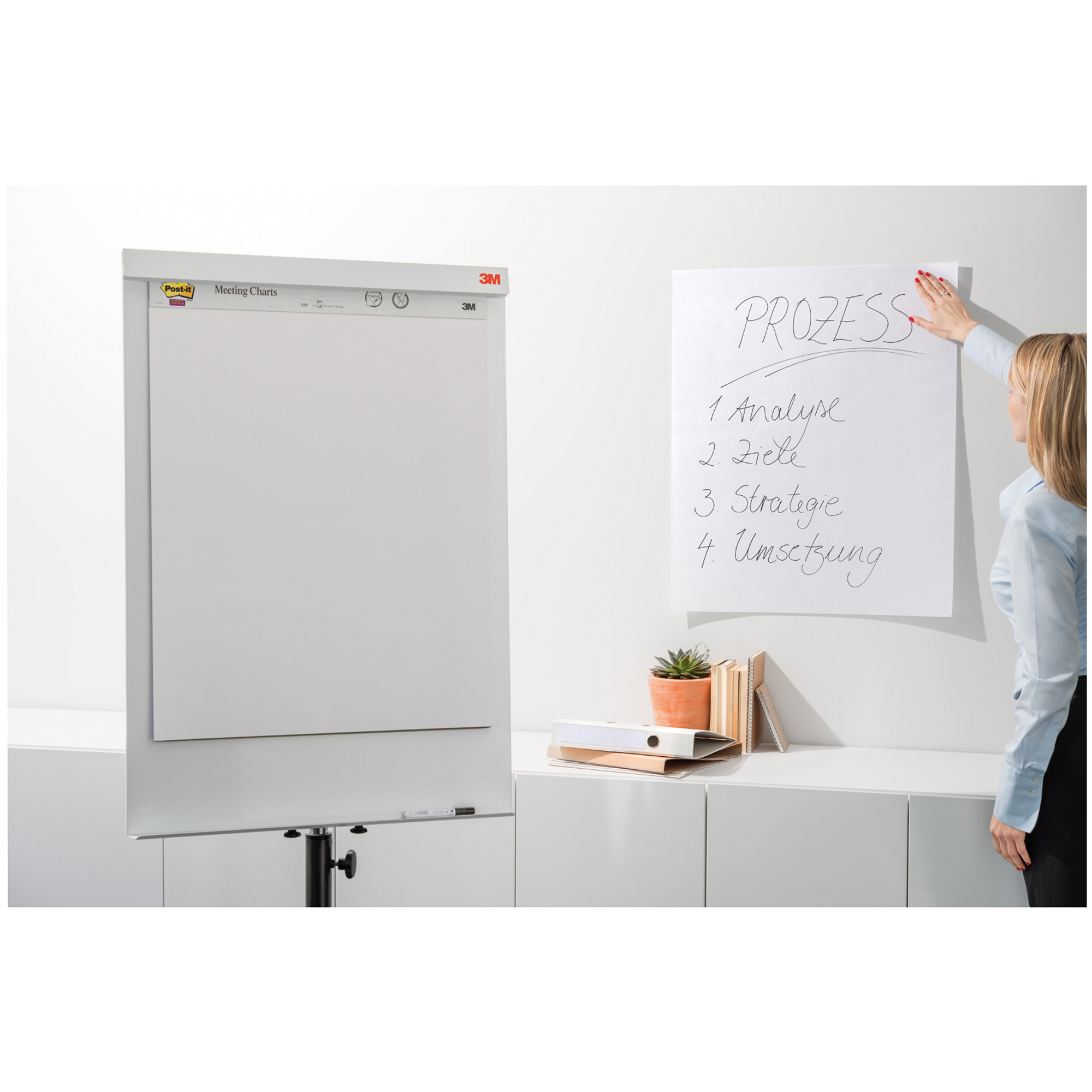 Post-it® Flipchartblock Meeting Chart 63,5 x 76,2 cm (B x H) kariert 90g/m² 30 Bl.