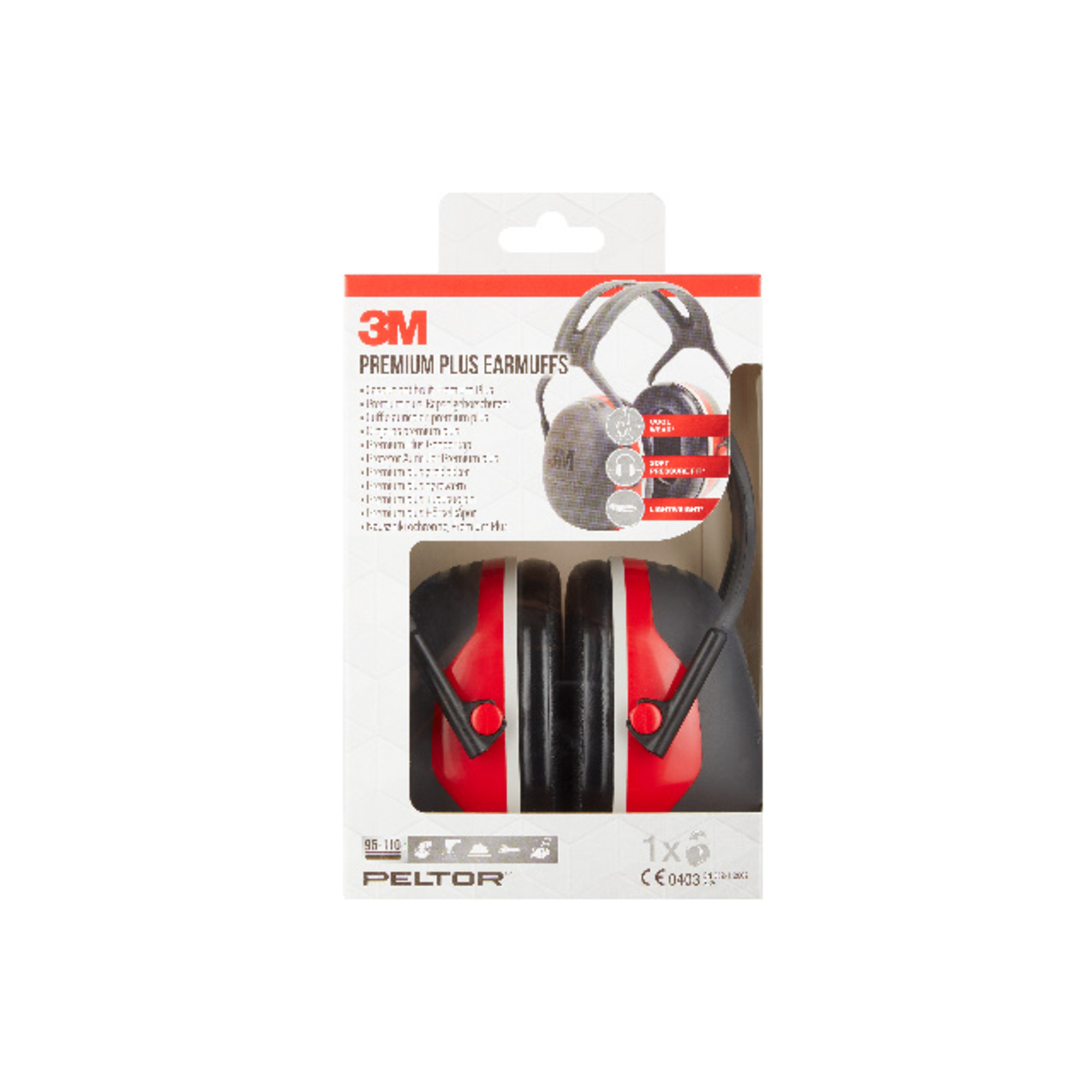 3M Kapselgehörschutz Peltor™ Premium Plus X3 110 dB ABS Kunststoff rot/schwarz
