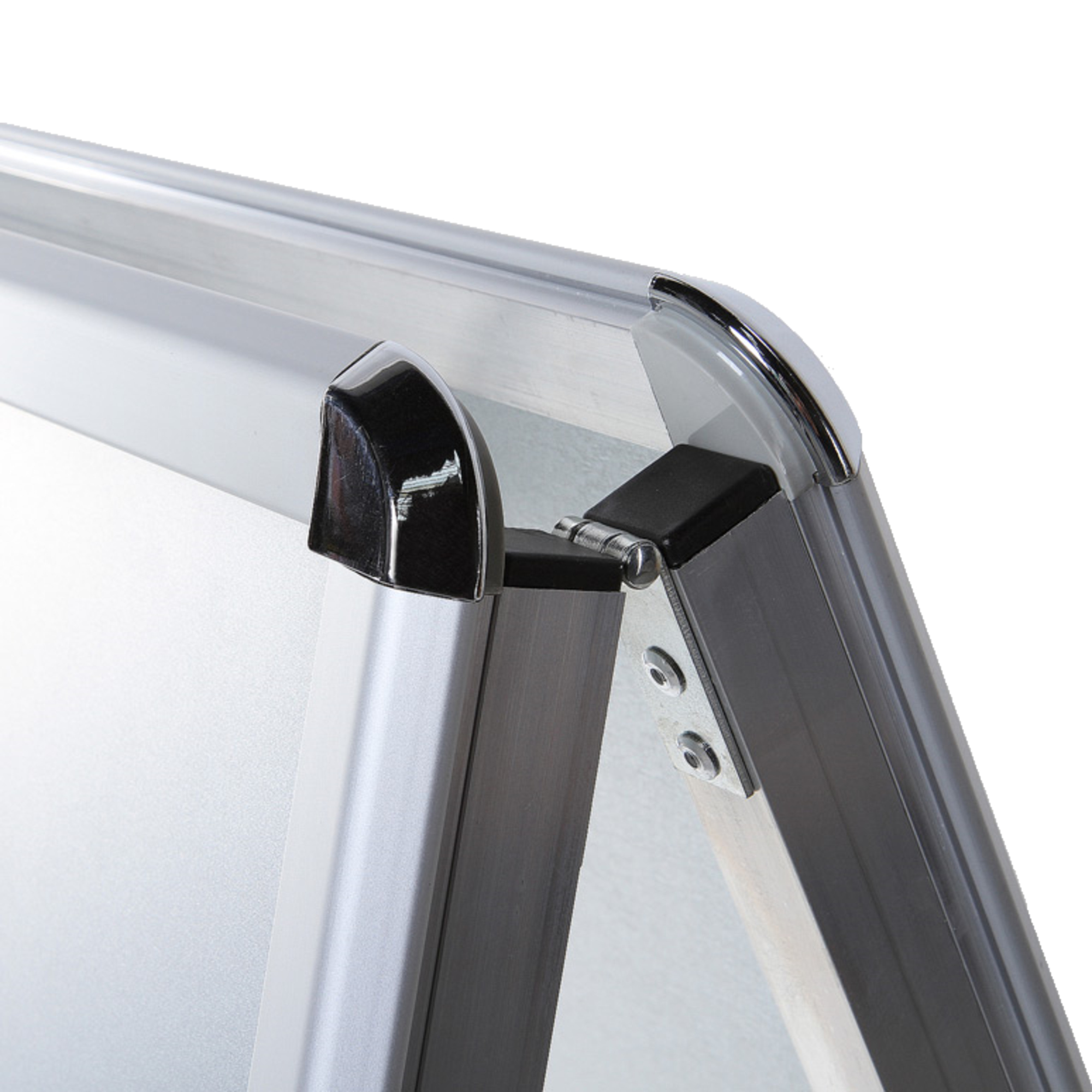 Showdown® Displays Kundenstopper Standard Rondo 63,9 x 112 x 74,4 cm (B x H x T) DIN A1 Aluminium silber