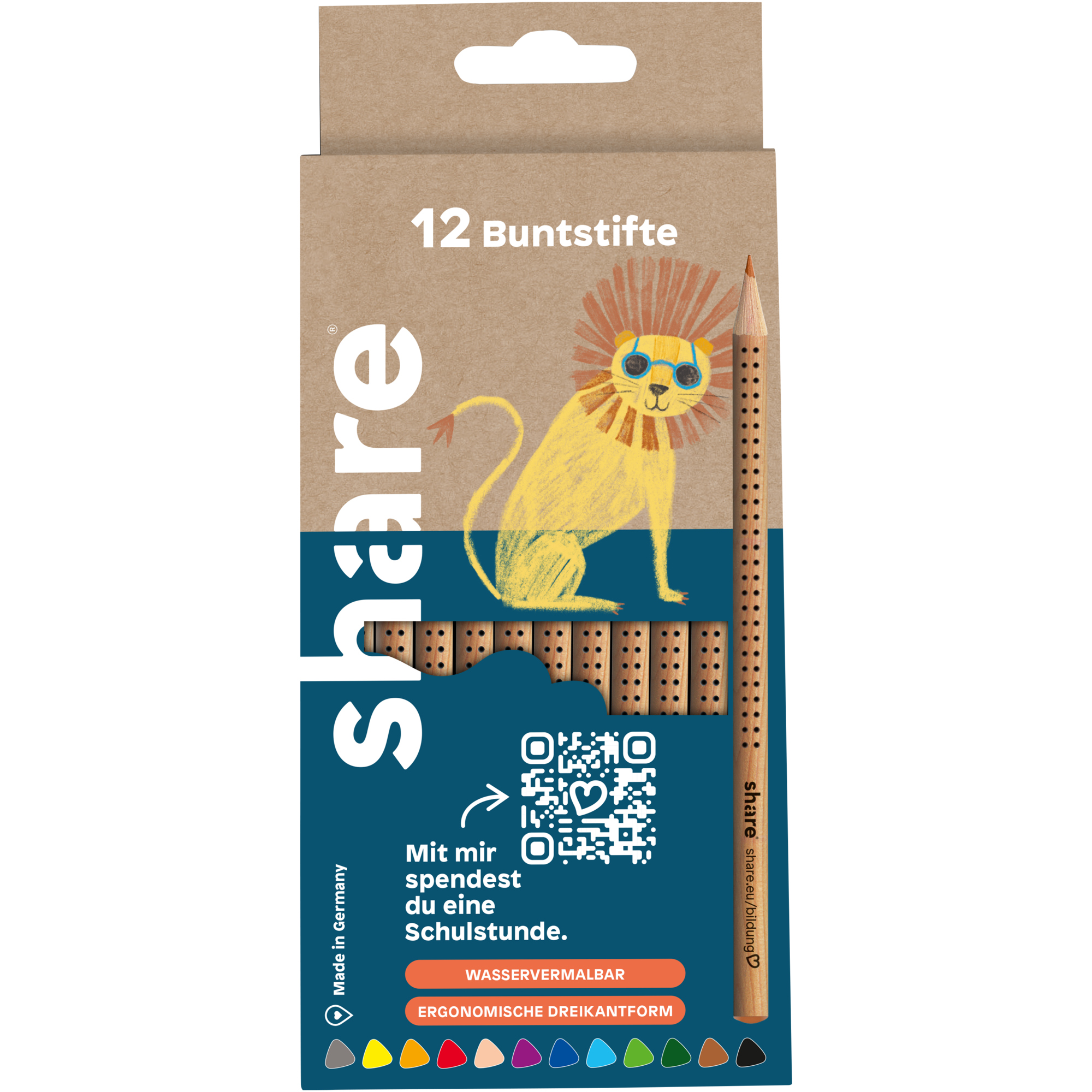 share Buntstift made by Faber-Castell farbig sortiert 12 St./Pack.