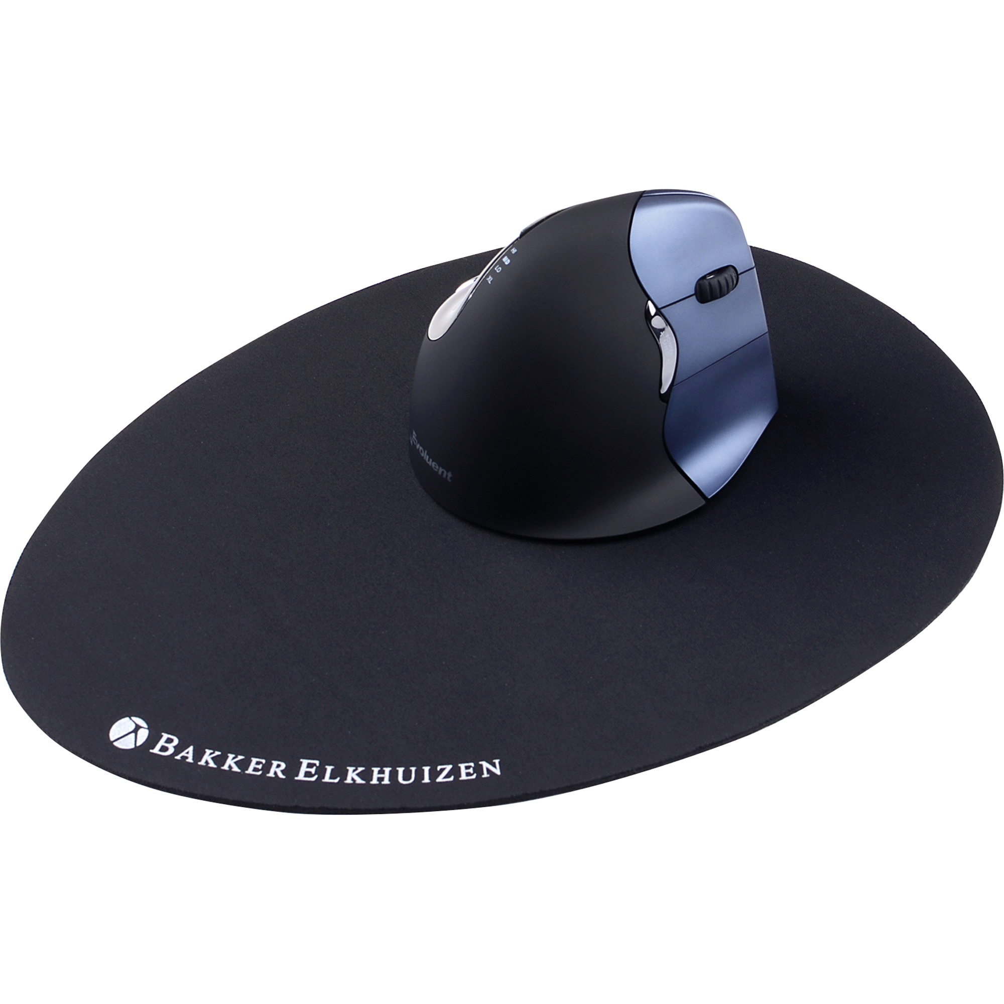 BakkerElkhuizen Mauspad Egg Ergo 23 x 0,2 x 30 cm (B x H x T) Gummi/Polyester/Gewebe schwarz
