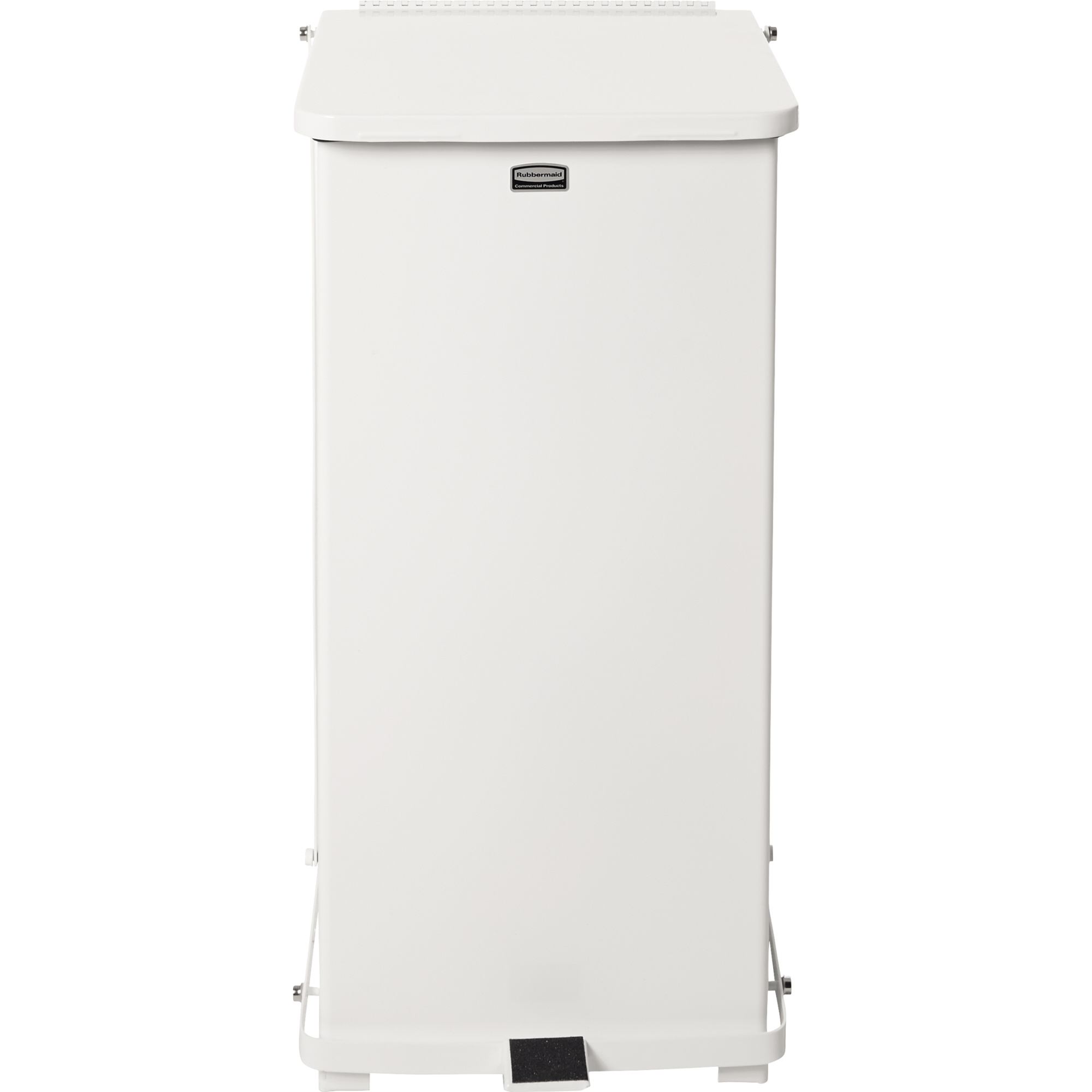 Rubbermaid Abfalleimer Defender 90l Stahl, verzinkt weiß 1 Sortierfach