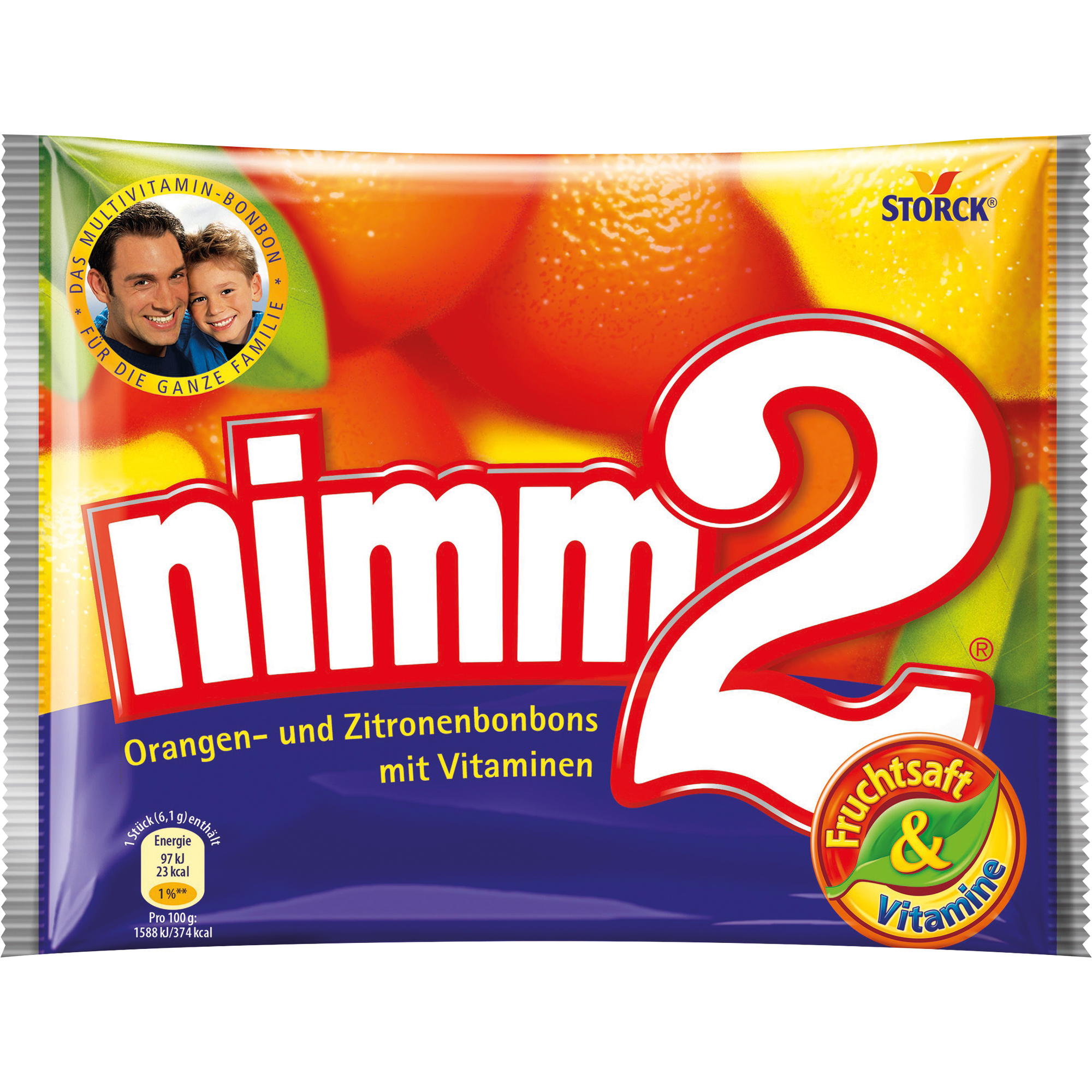 nimm2 Bonbons Orange, Zitrone 145 g/Pack.