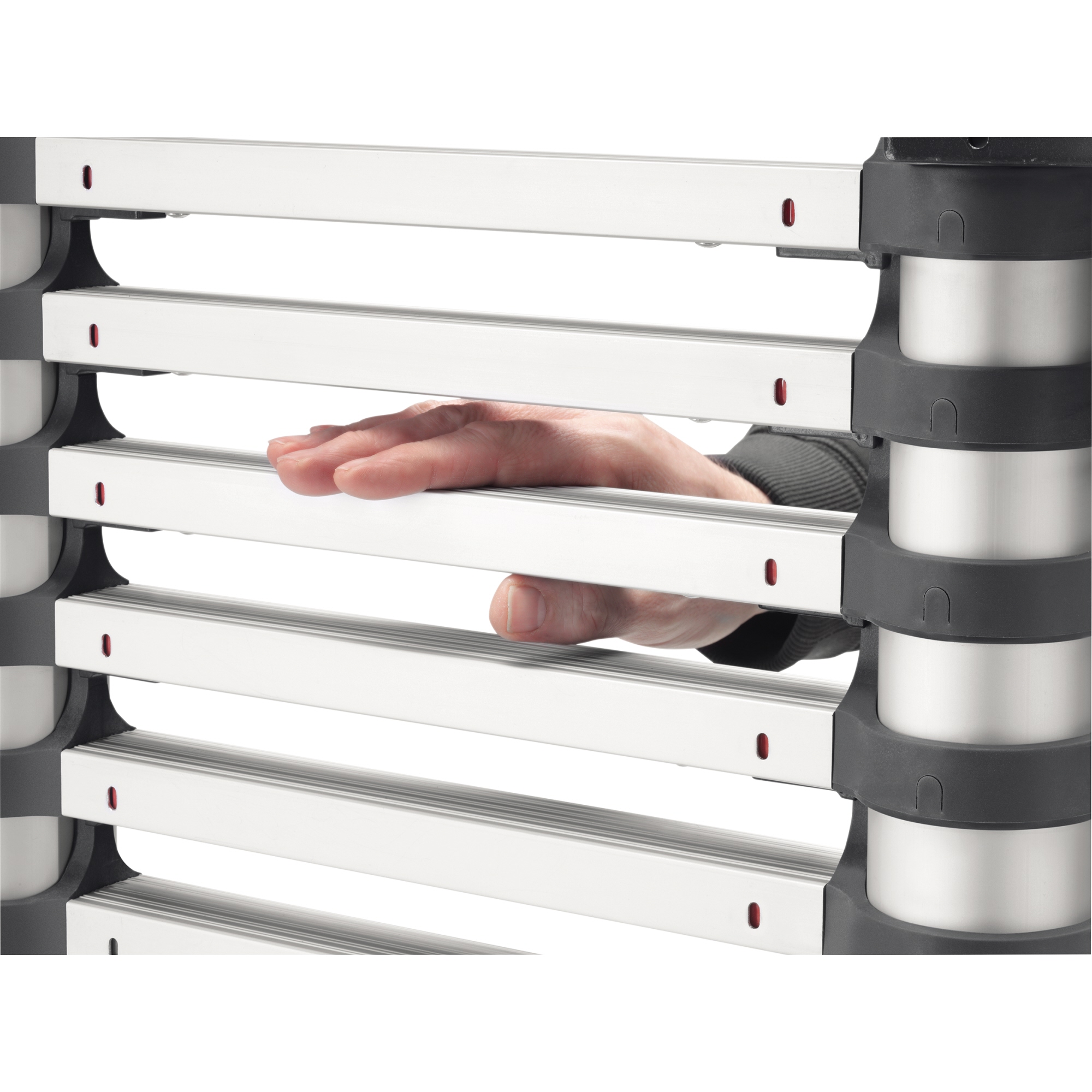 Hailo Teleskopleiter T80 FlexLine 46 cm x 2,64 m (B x H) 150kg Aluminium, eloxiert