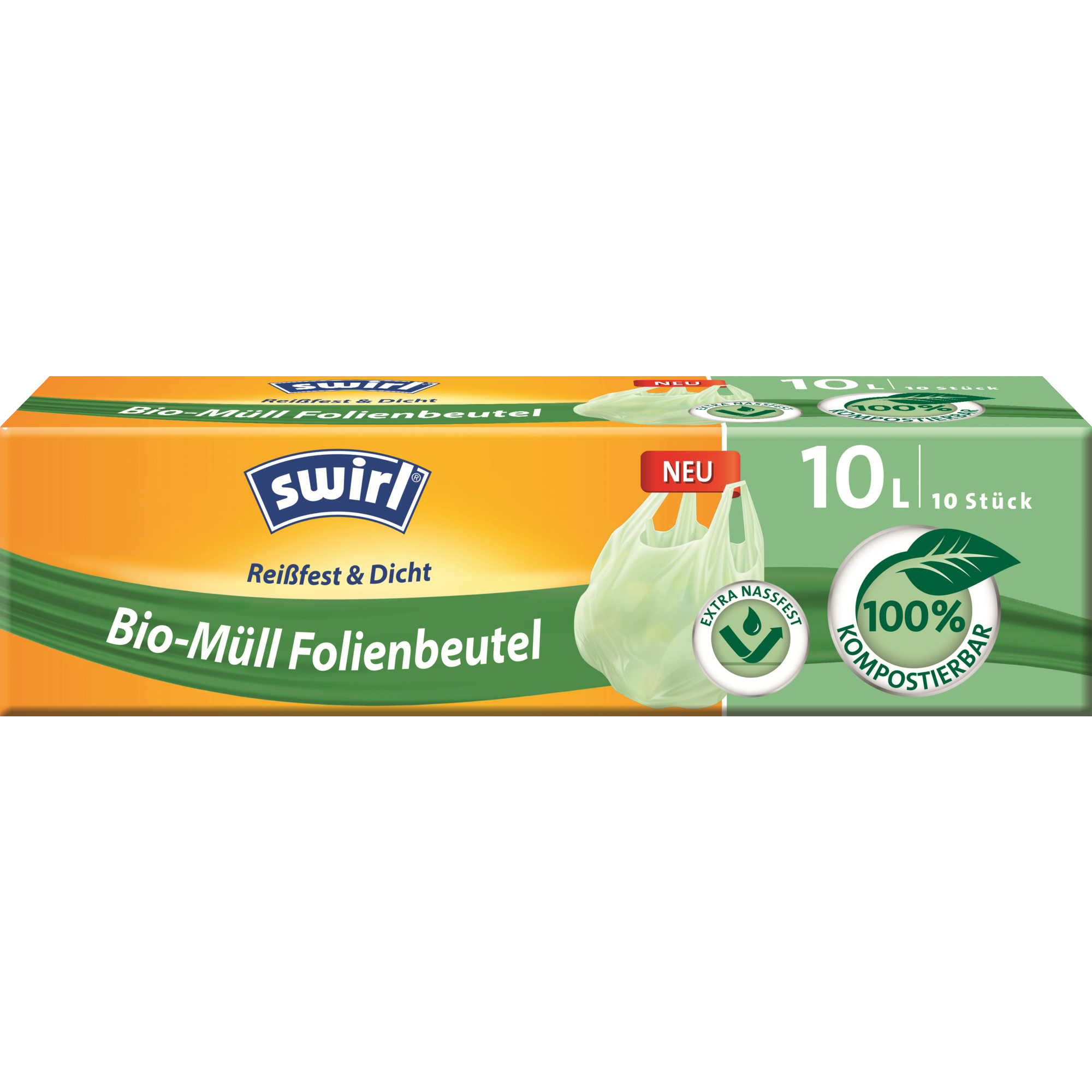 Swirl Müllbeutel Bio 40 x 54 cm (B x H) 10l Folie grün 10 St./Pack.