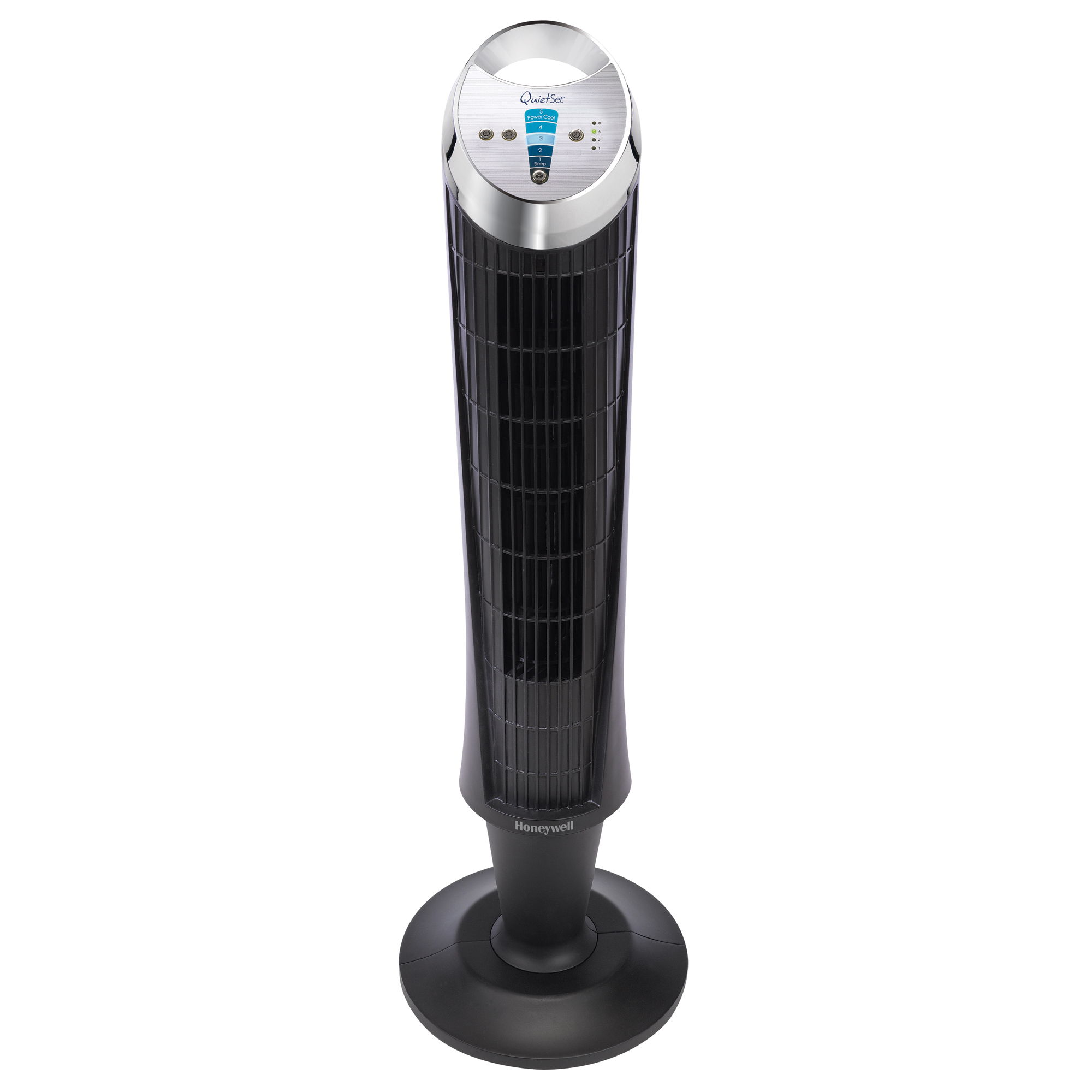 Honeywell® Turmventilator QuietSet 35W 5 Leistungsstufen schwarz/chrom