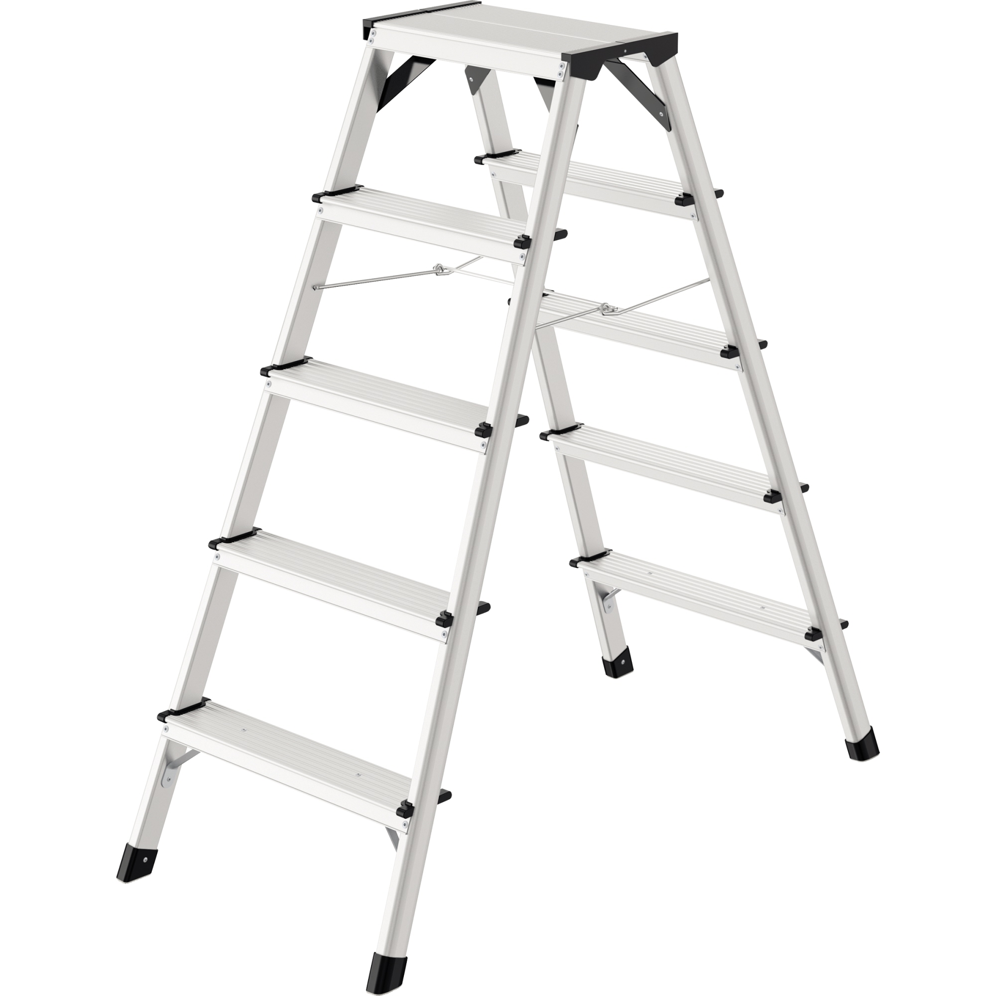 Hailo Stehleiter D60 Standardline 2,65m Aluminium, eloxiert alu