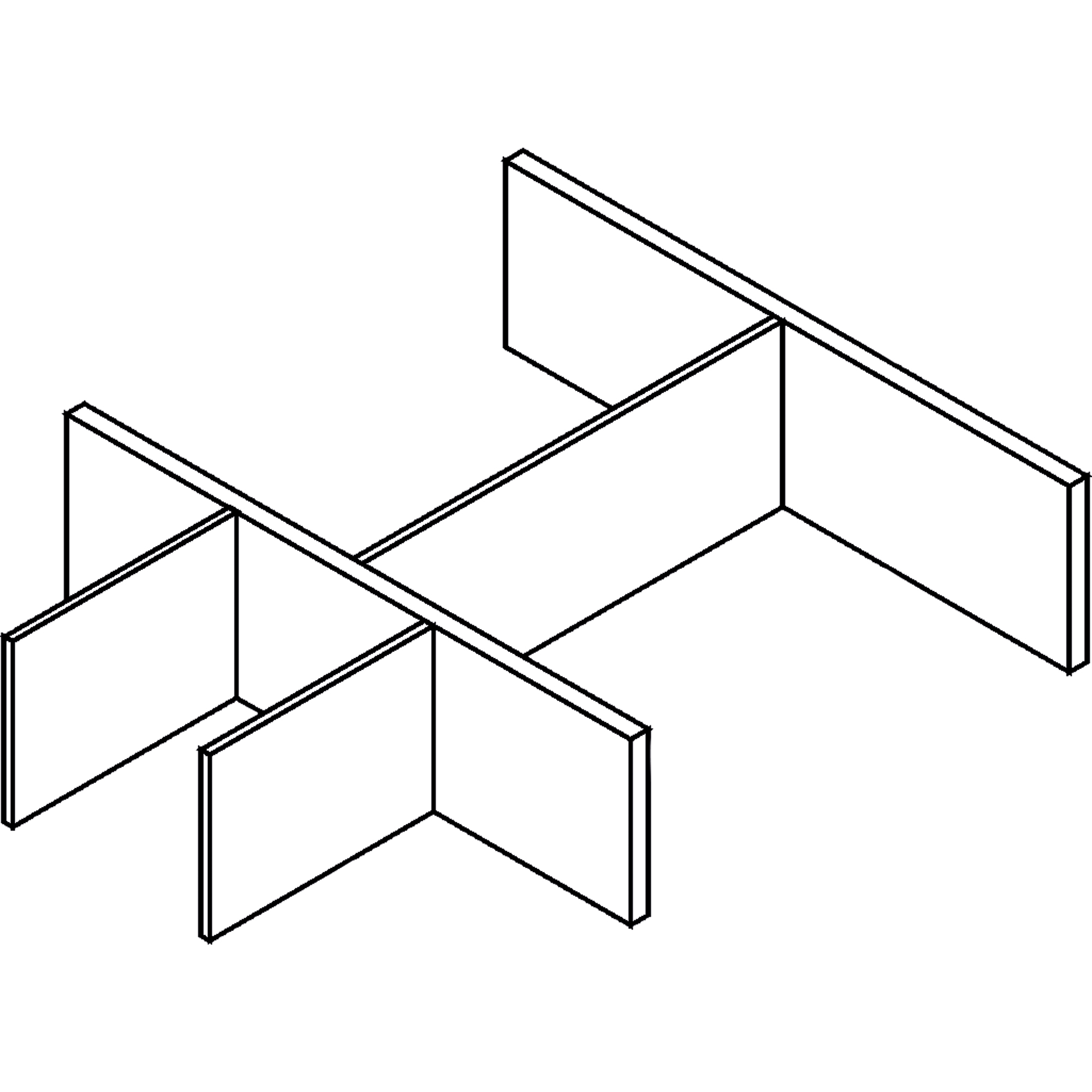 Hammerbacher Schubladenteiler 333 x 63 x 220/162 mm (B x H x T) Polystyrol lichtgrau 10 St./Pack.