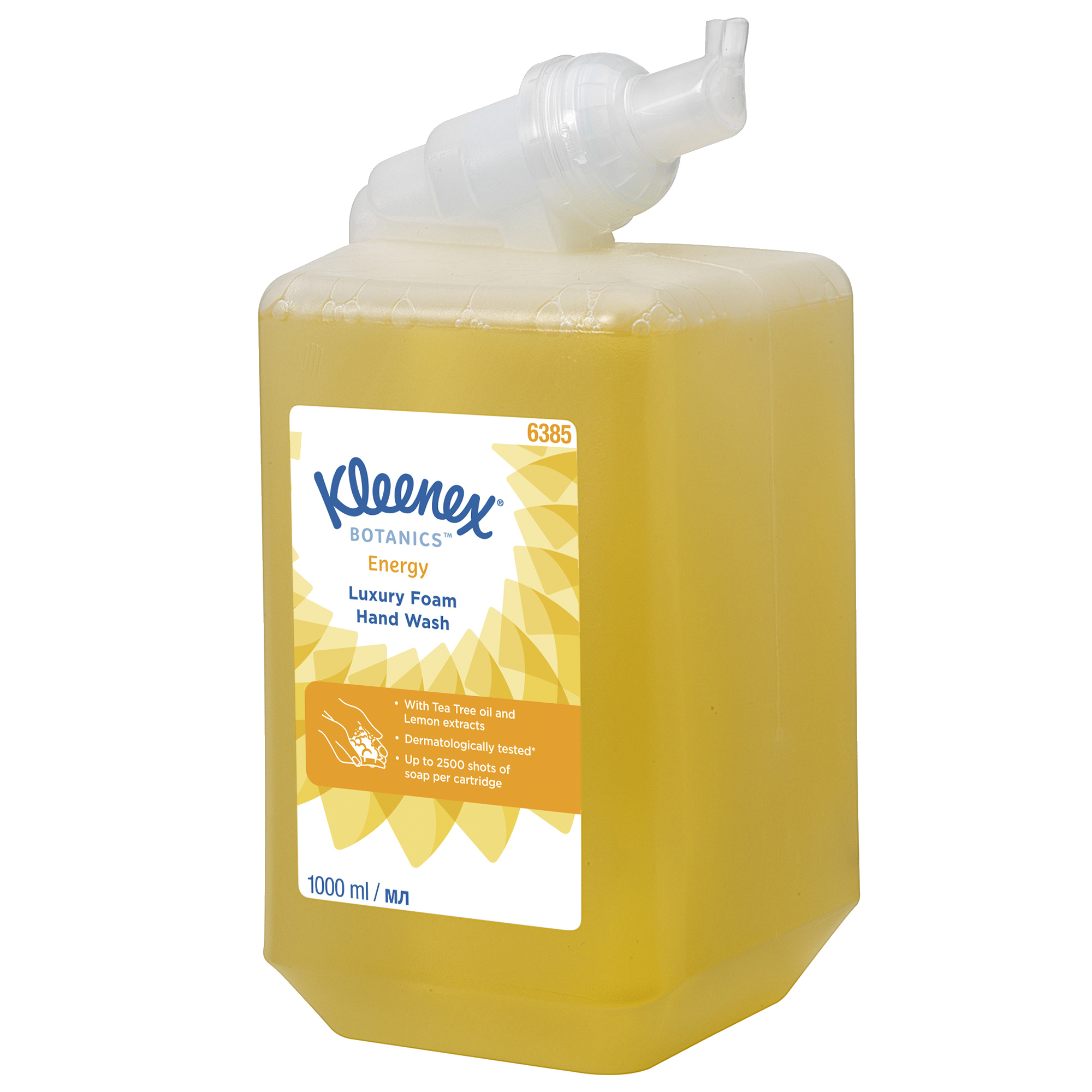 Kleenex® Schaumseife Botanics™ ENERGY Teebaumöl Zitrone dermatologisch getestet Kartusche Kunststoff 1l
