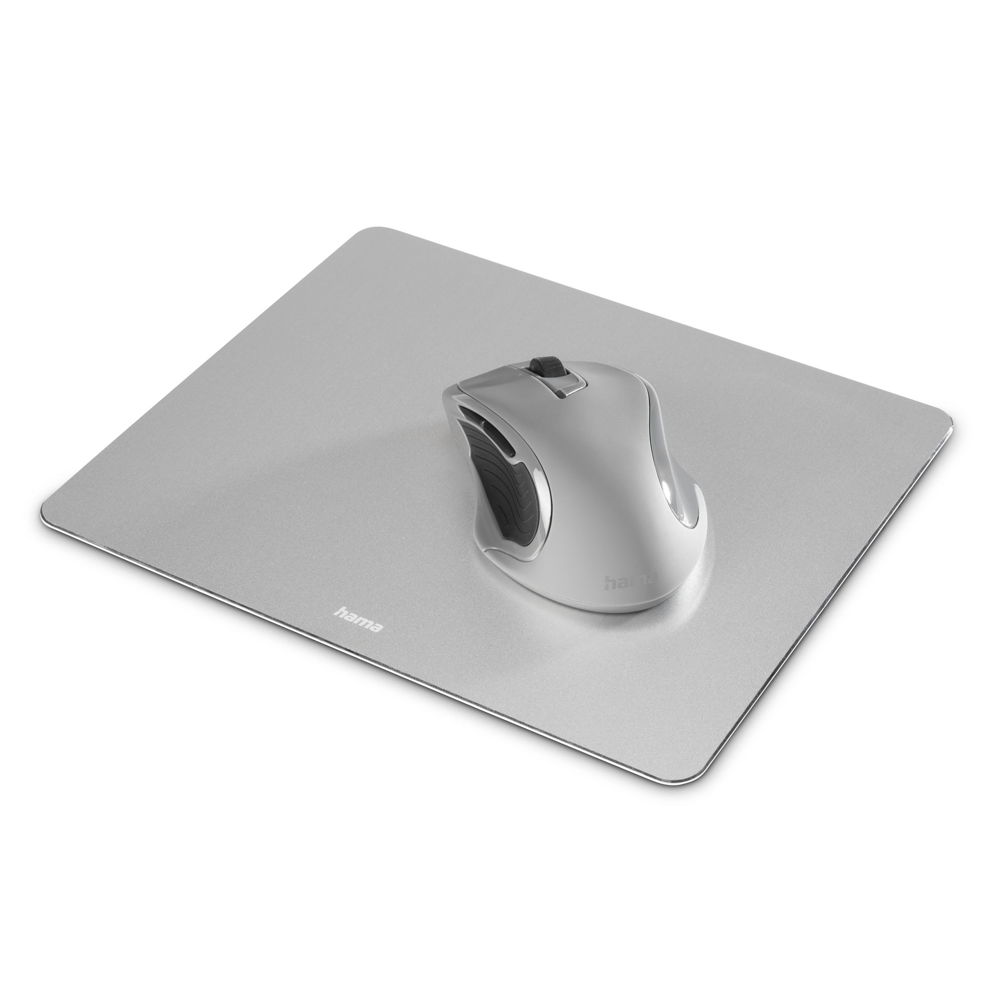 Hama Mauspad Alu 22 x 0,3 x 18 cm (B x H x T) Aluminium/Gummi silber