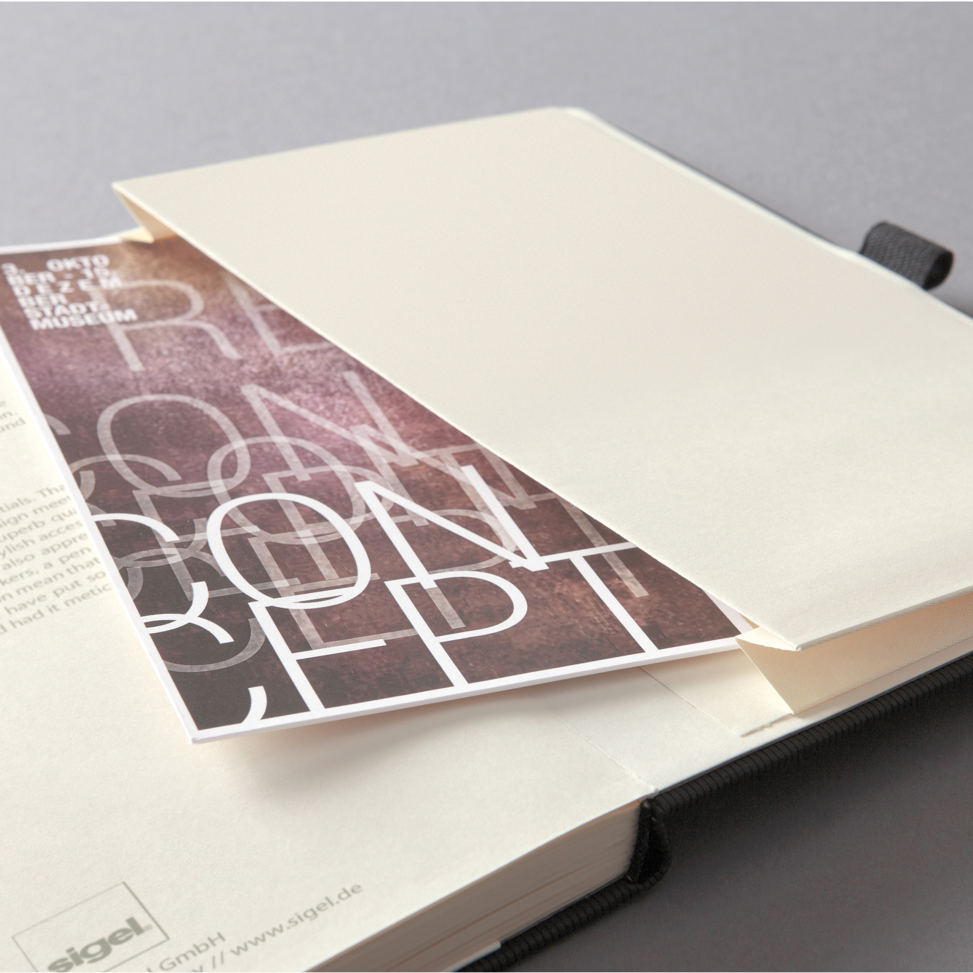 SIGEL Notizbuch Conceptum ca. DIN A5 liniert schwarz 97 Bl.