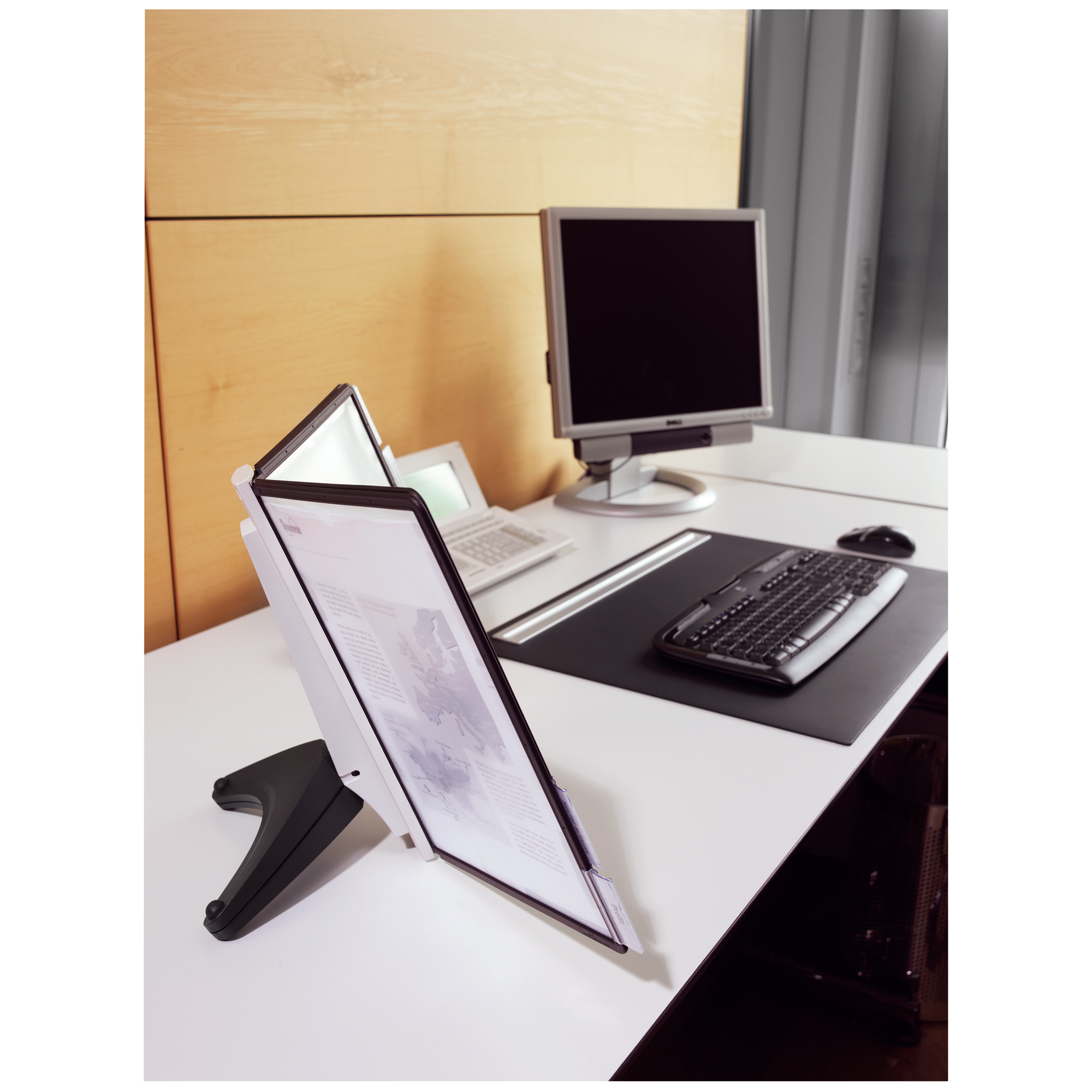 DURABLE Sichttafelständer SHERPA® SOHO TABLE 5 48 x 38,5 x 38 cm (B x H x T) Polypropylen/ABS Kunststoff/Thermoplastische Elastomere Anzahl der mitgelieferten Sichttafeln: 5 Sichttafeln schwarz