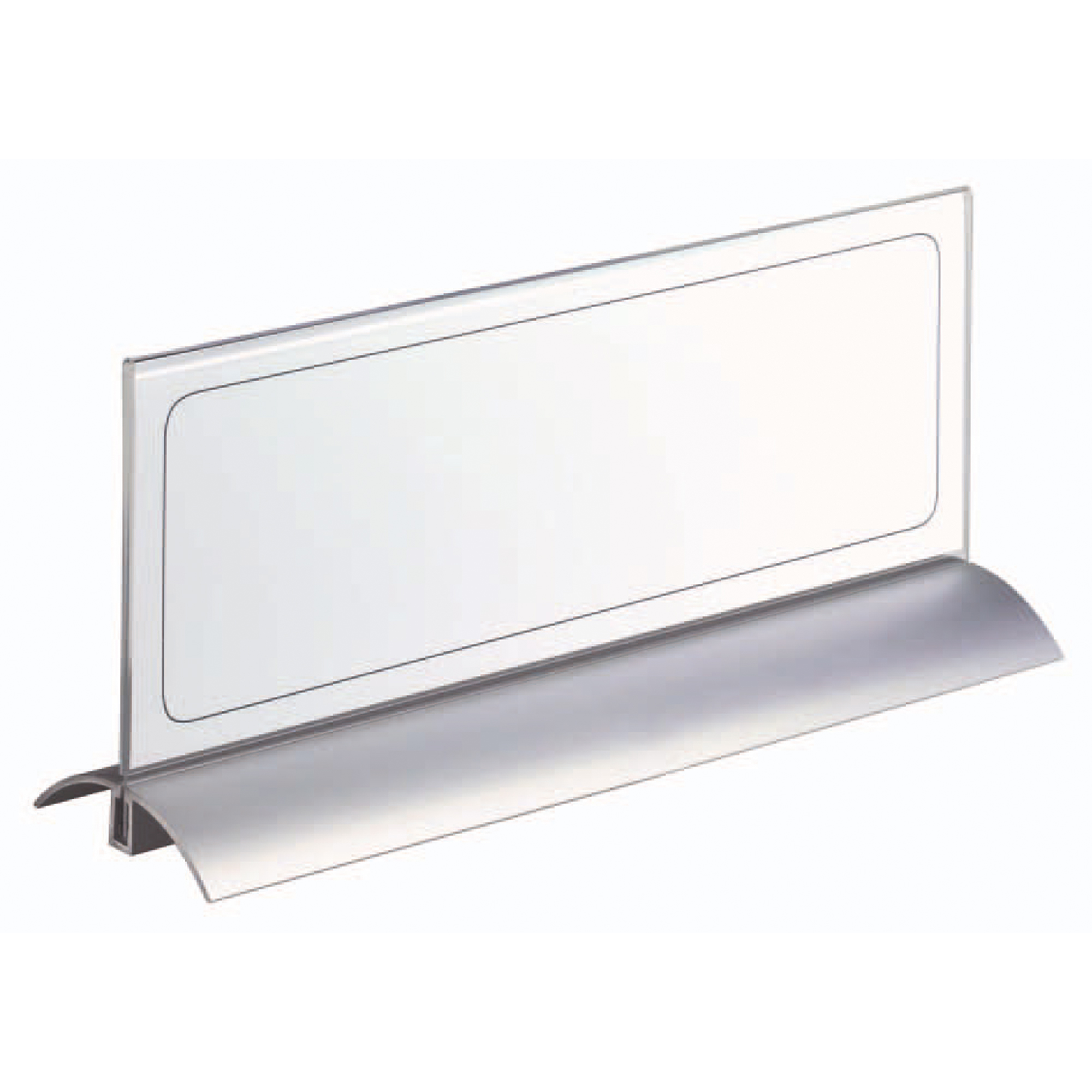 DURABLE Tischnamensschild DESK PRESENTER DE LUXE 297 x 105 mm (B x H) Acryl/Aluminium transparent