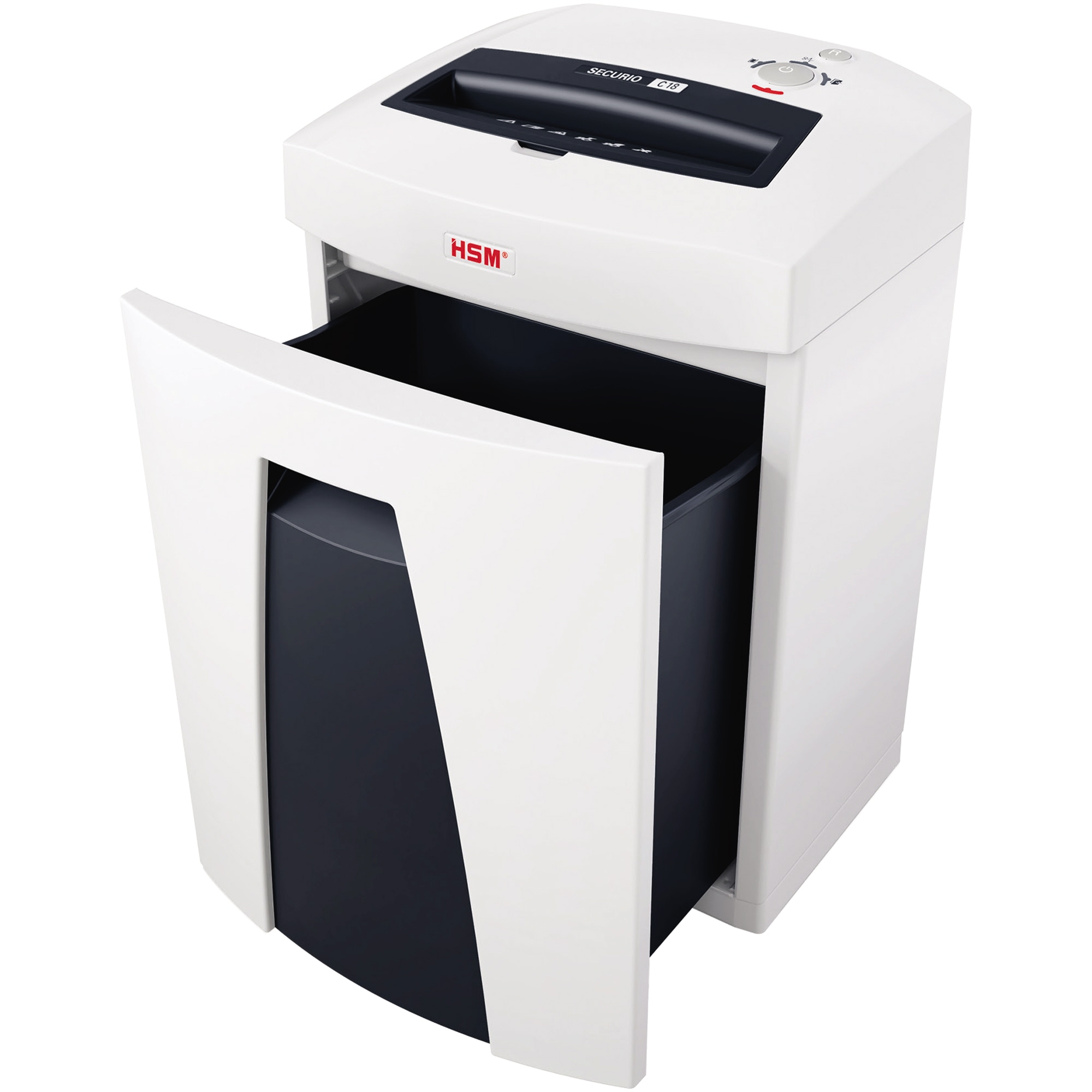 HSM® Aktenvernichter SECURIO C18 P-5 Papier, Heftklammern, Büroklammern, Kreditkarten Partikelschnitt 9 Bl. weiß