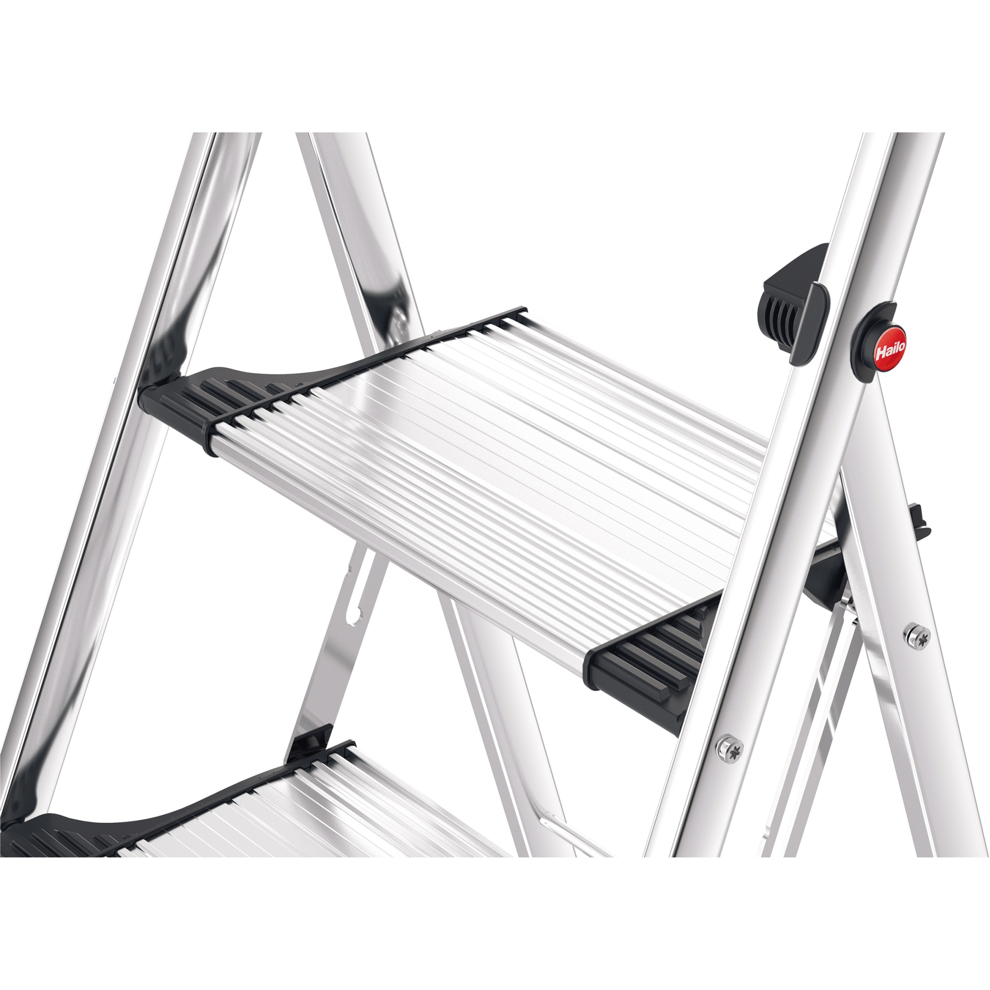 Hailo Trittleiter K100 Topline 52 x 120 x 54 cm (B x H x T) 150kg Aluminium alu 2 Stufen