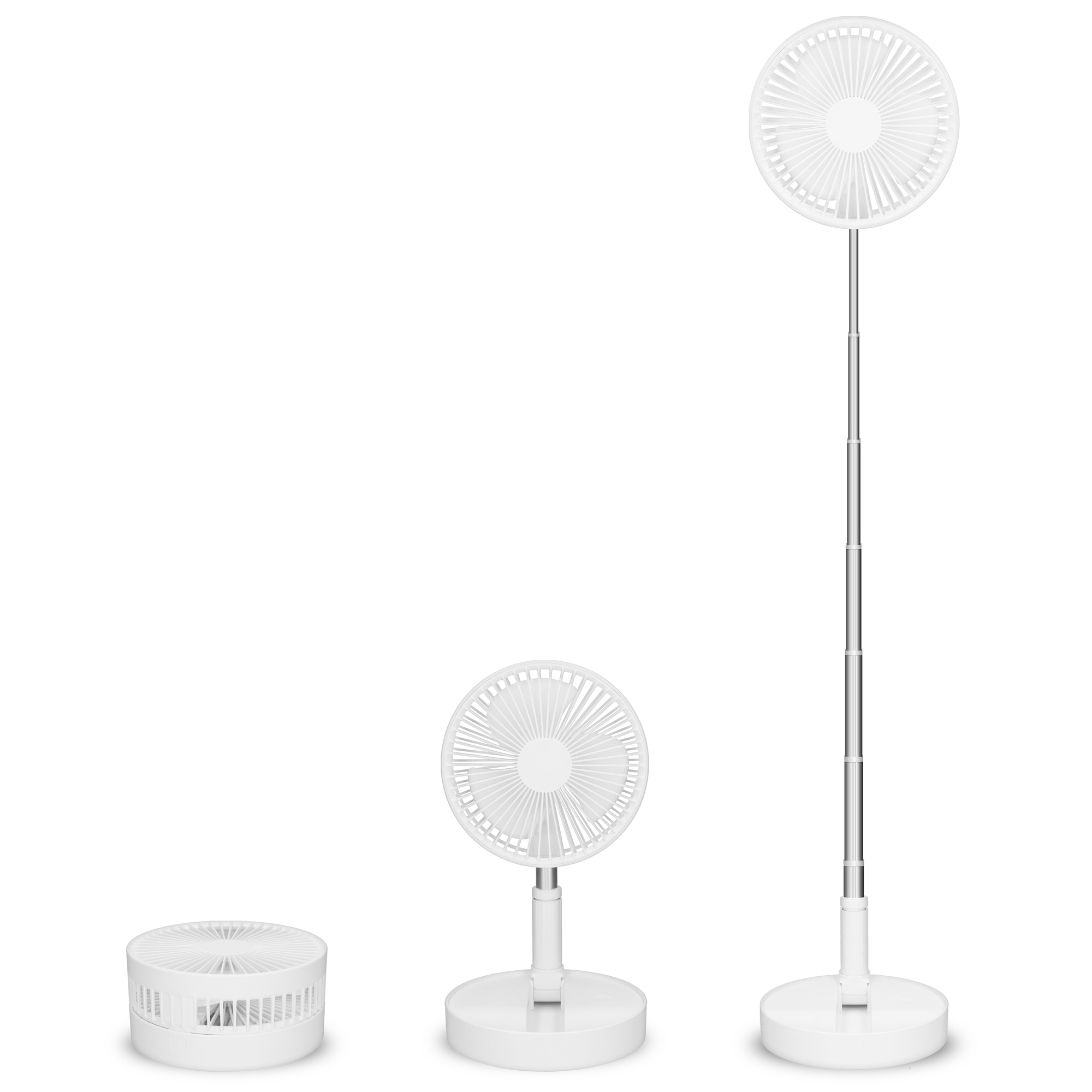 Trebs Tischventilator 30W 4 Leistungsstufen Akku weiß