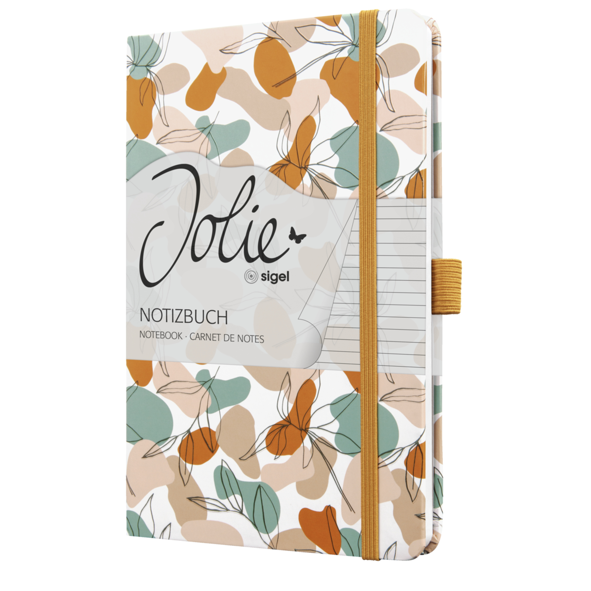 SIGEL Notizbuch Jolie ca. DIN A5 liniert braun/mint/rosa 87 Bl.