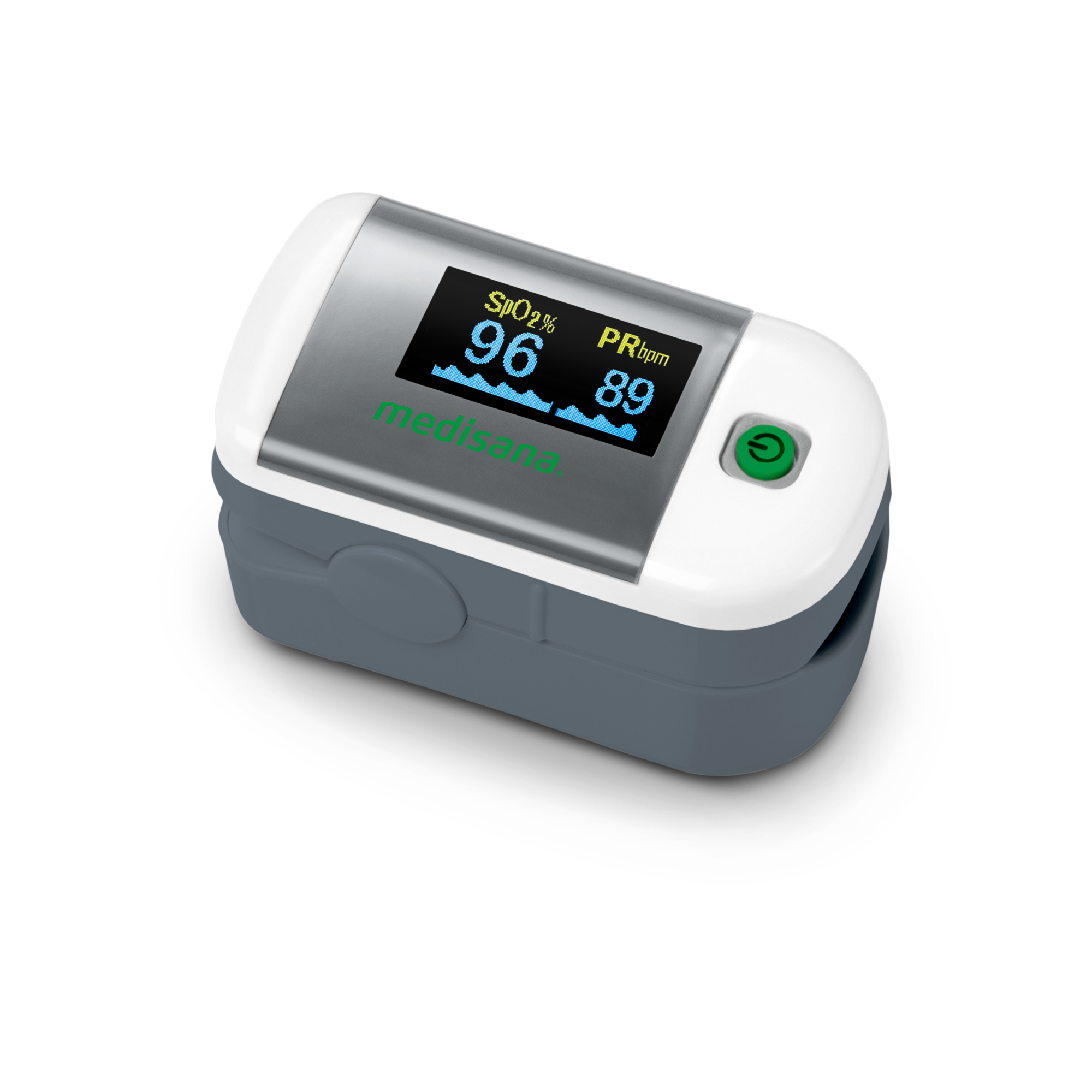 Medisana Pulsoximeter PM 100 5,8 x 3,4 x 3,5 cm (B x H x T) 70-100% 30-235 Schläge/Min.