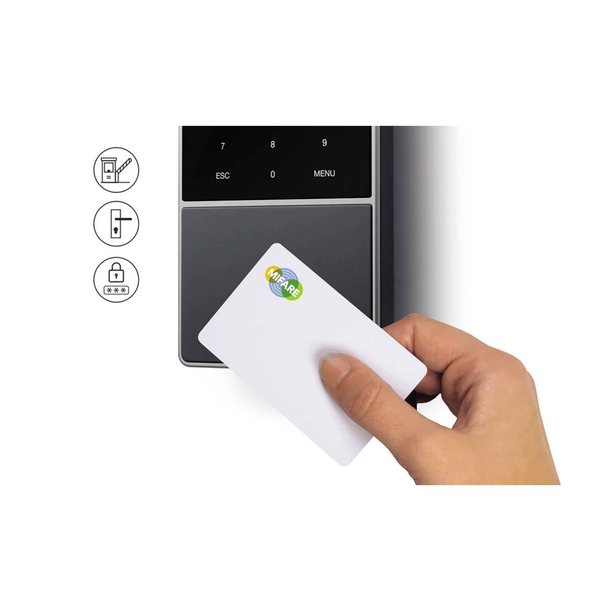 TIMEMOTO Zeiterfassungssystem TM-818 SC 9,95 x 21,5 x 4,43 cm (B x H x T) RFID-Sensor Windows® universell LAN, WiFi, USB-Host
