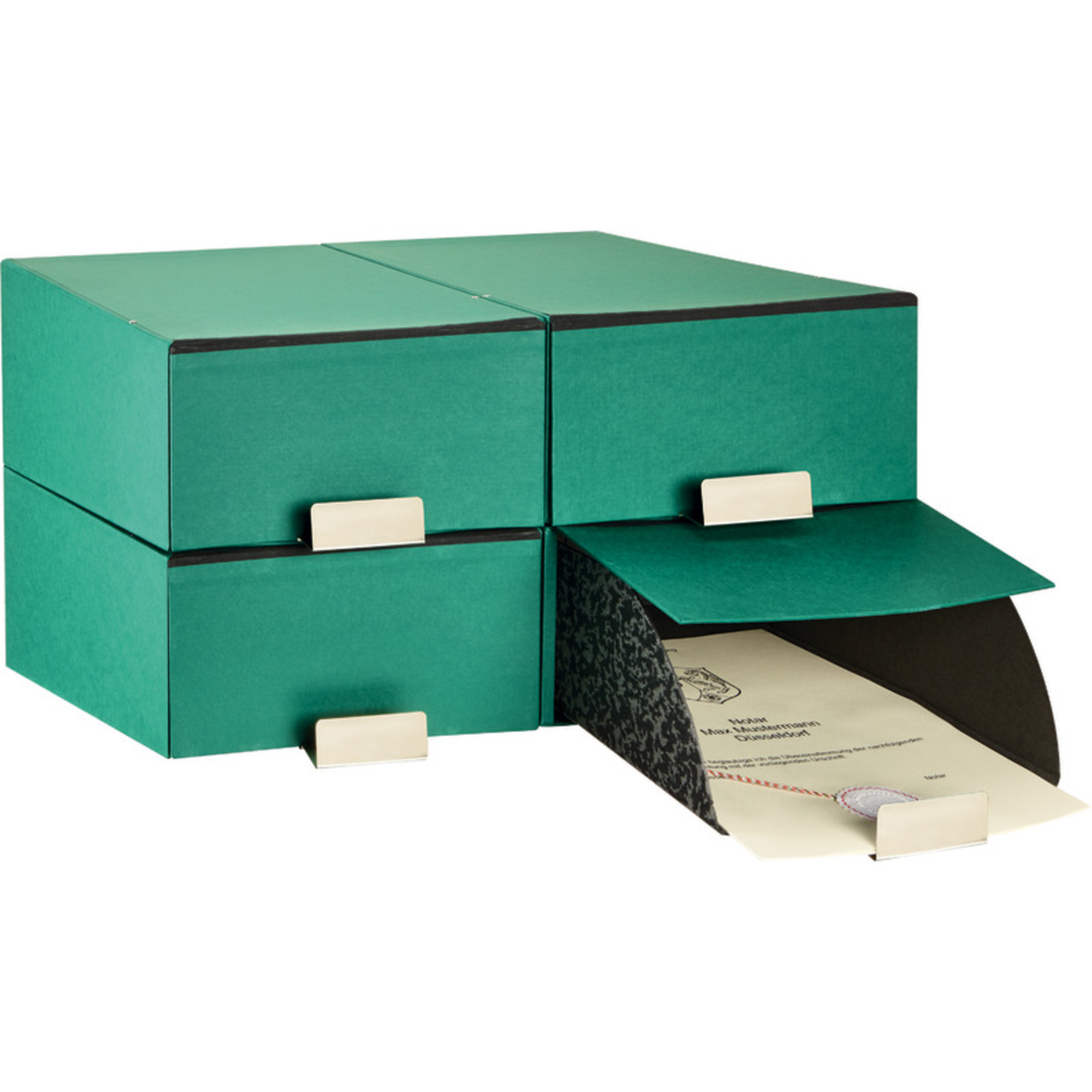SoldanPlus Urkundenkasten 24,5 x 13 x 35,5 cm (B x H x T) mit Beschriftungsfeld Spezialpappe/Spanplatte grün