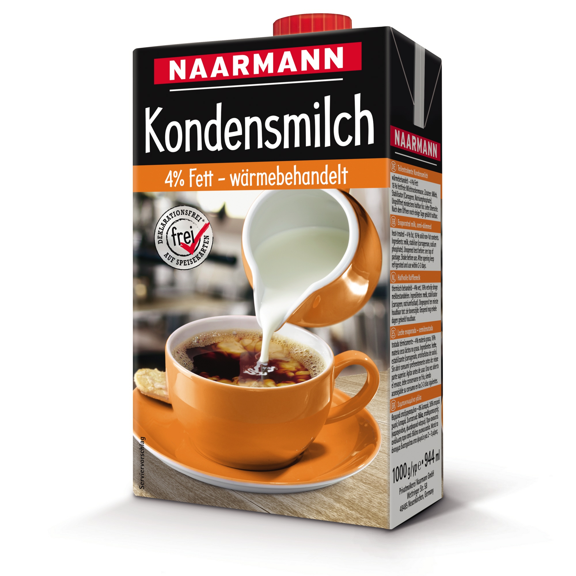 NAARMANN Kondensmilch 4% 1.000g