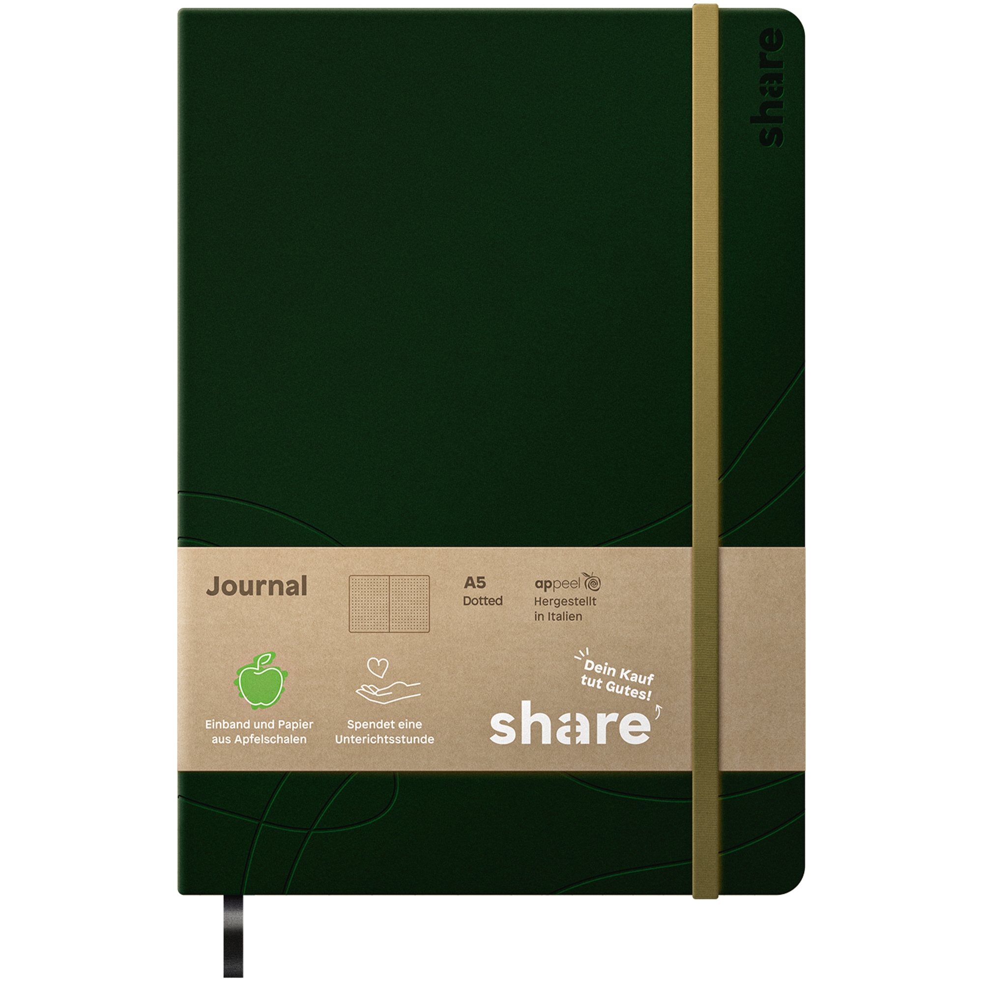 share Notizbuch DIN A5 punktkariert (dotted) grün 96 Bl.