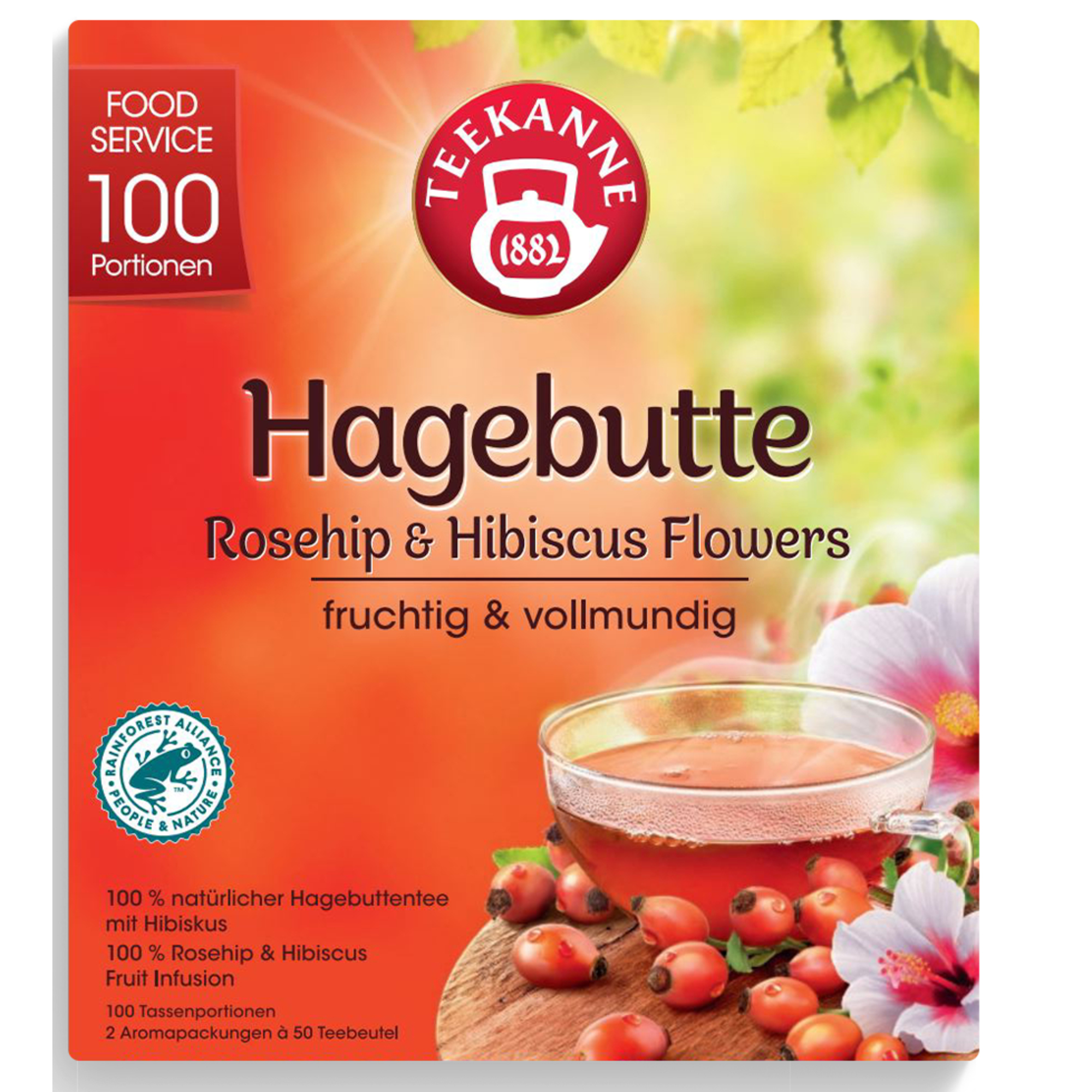 Teekanne Tee Hagebutte 100 Btl./Pack.