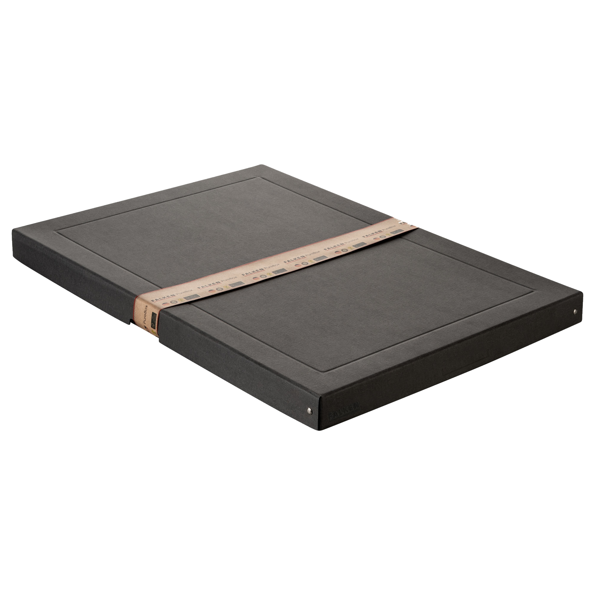 Falken Aufbewahrungsbox PureBox Black 44 x 4 x 62 cm (B x H x T) DIN A2 Pappe schwarz